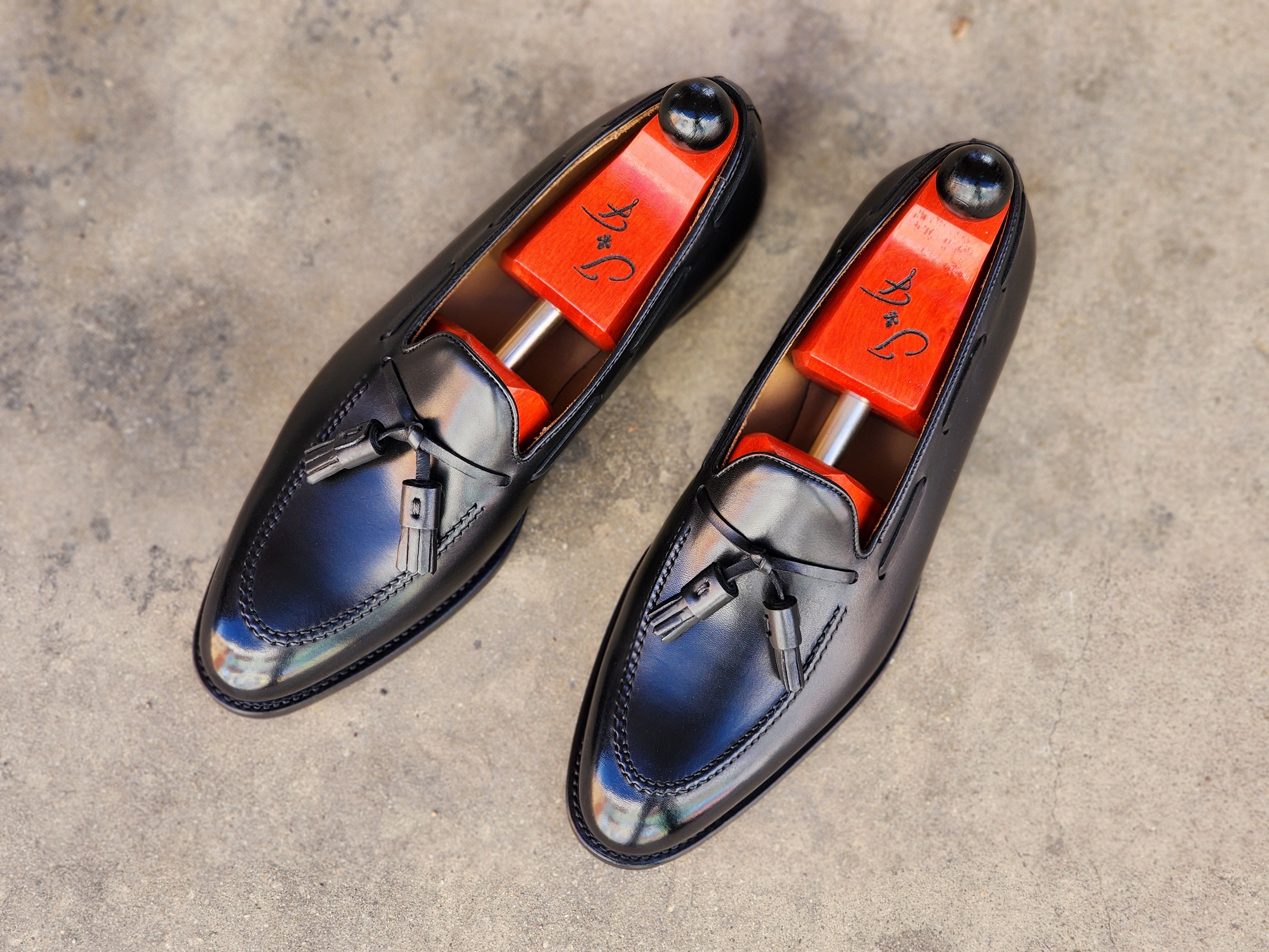 Haller - Black Calf-Tassel Loafers-J.FitzPatrick Footwear