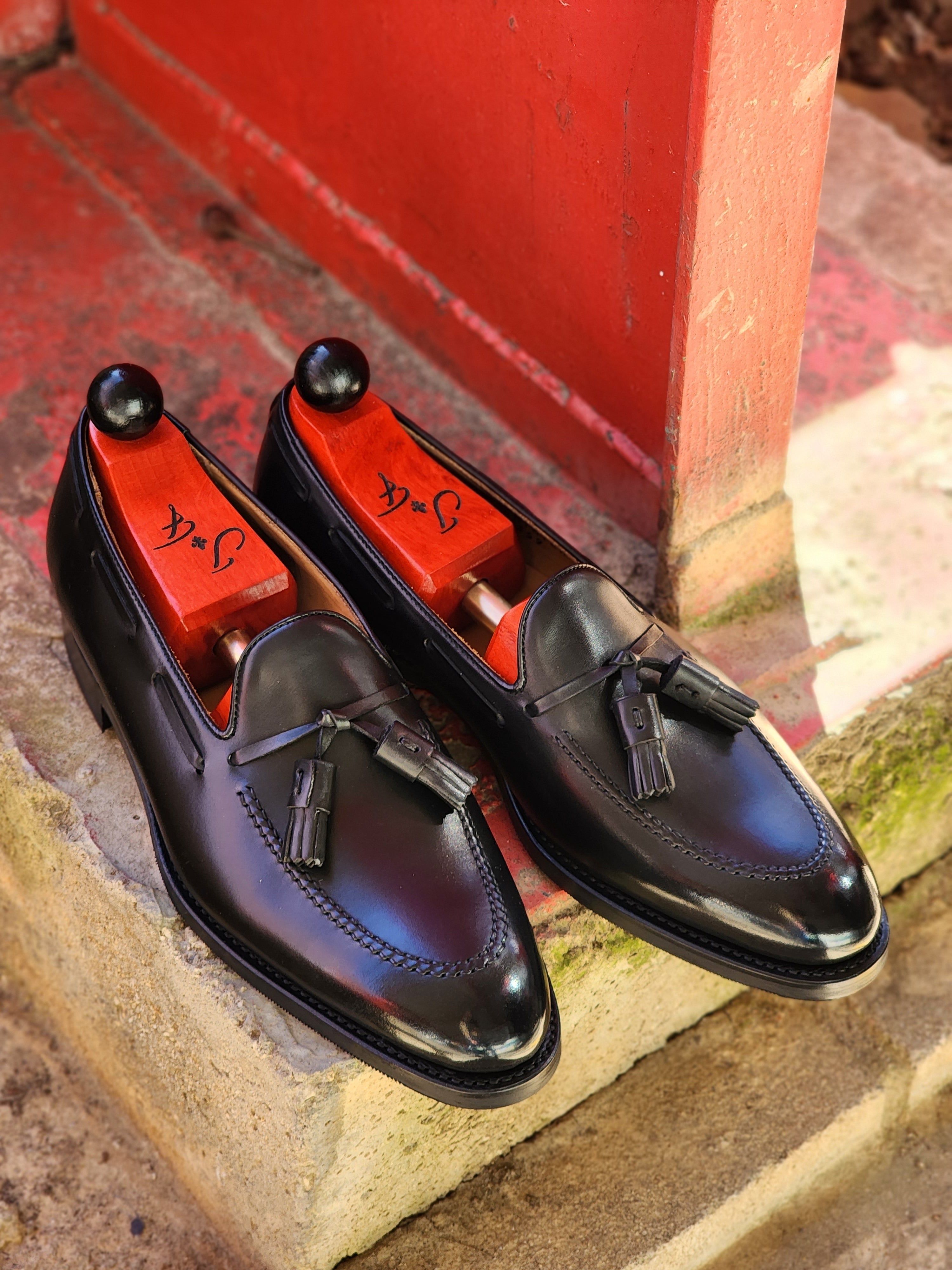 Haller - Black Calf-Tassel Loafers-J.FitzPatrick Footwear