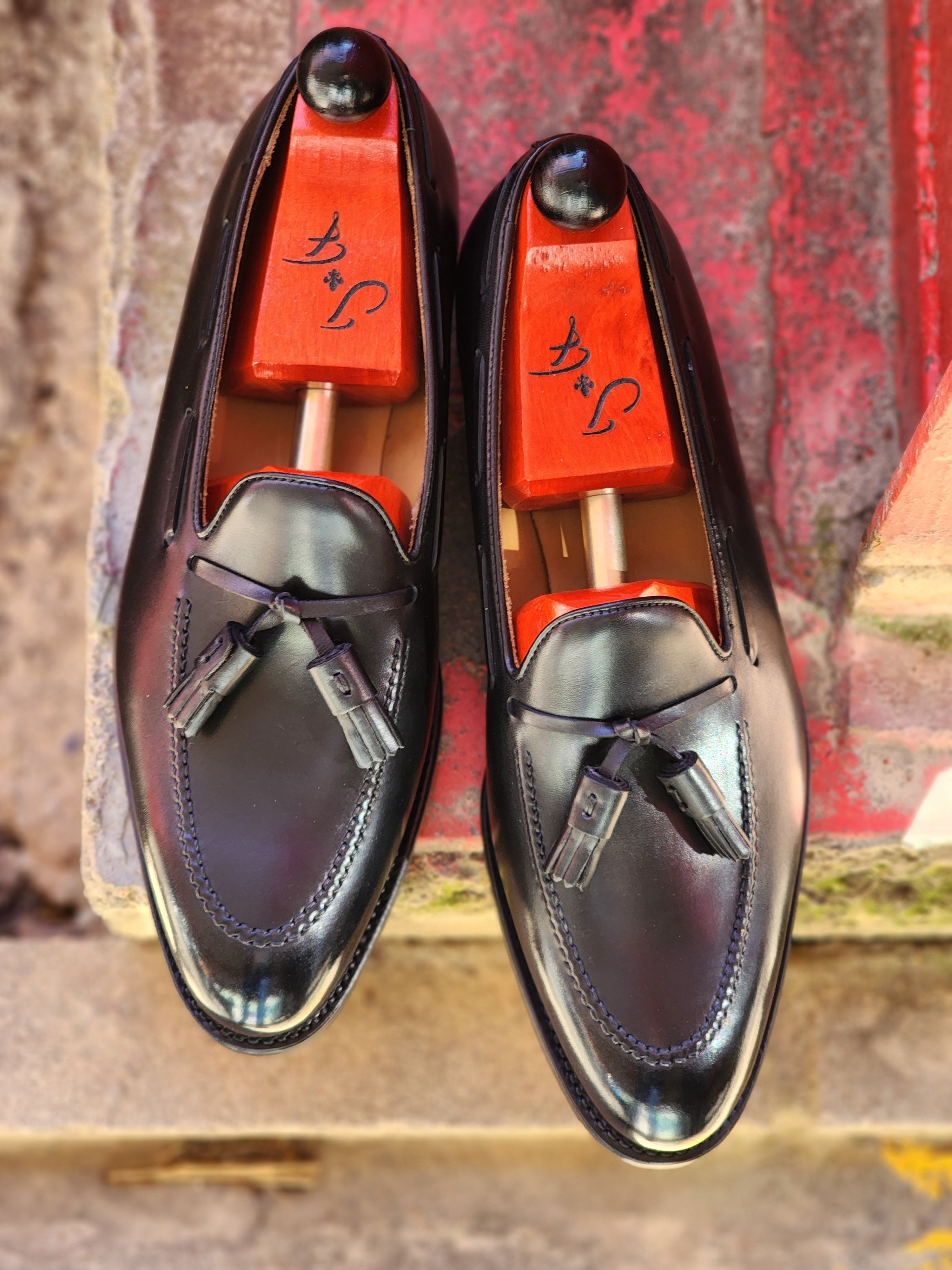 Haller - Black Calf-Tassel Loafers-J.FitzPatrick Footwear
