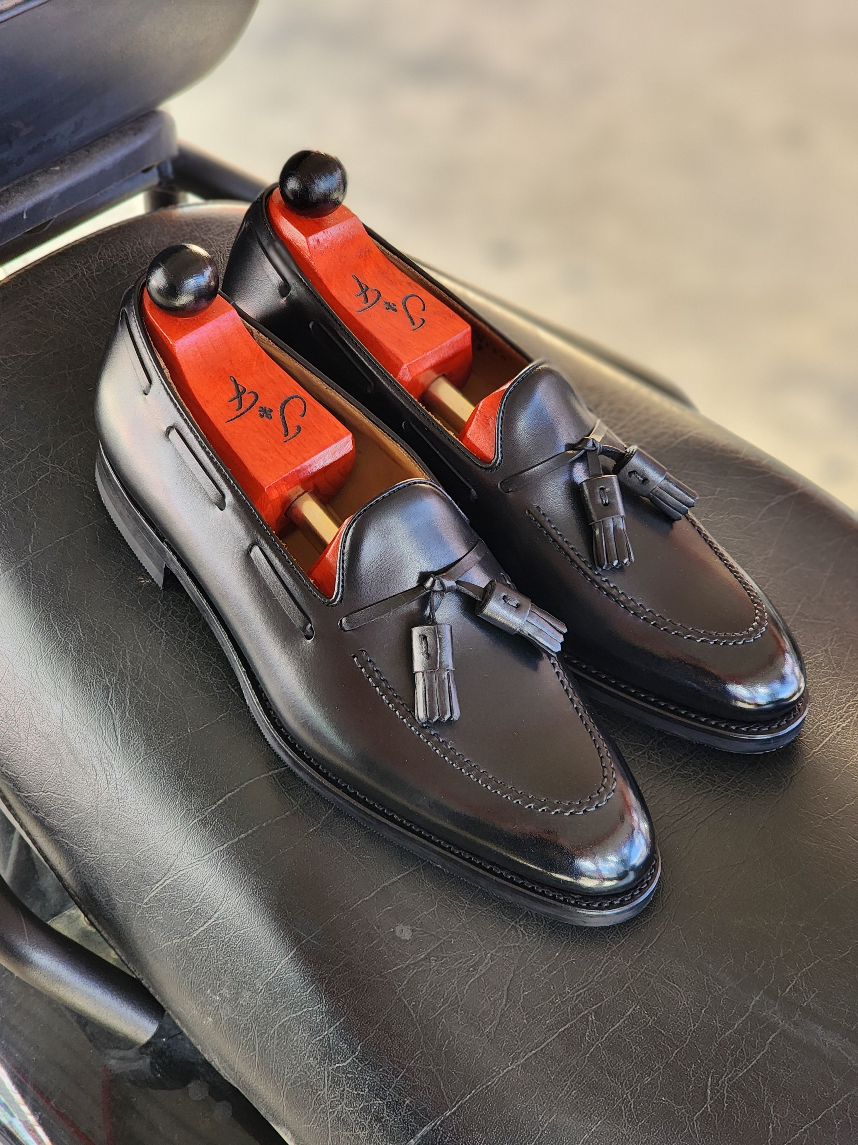 Haller - Black Calf-Tassel Loafers-J.FitzPatrick Footwear