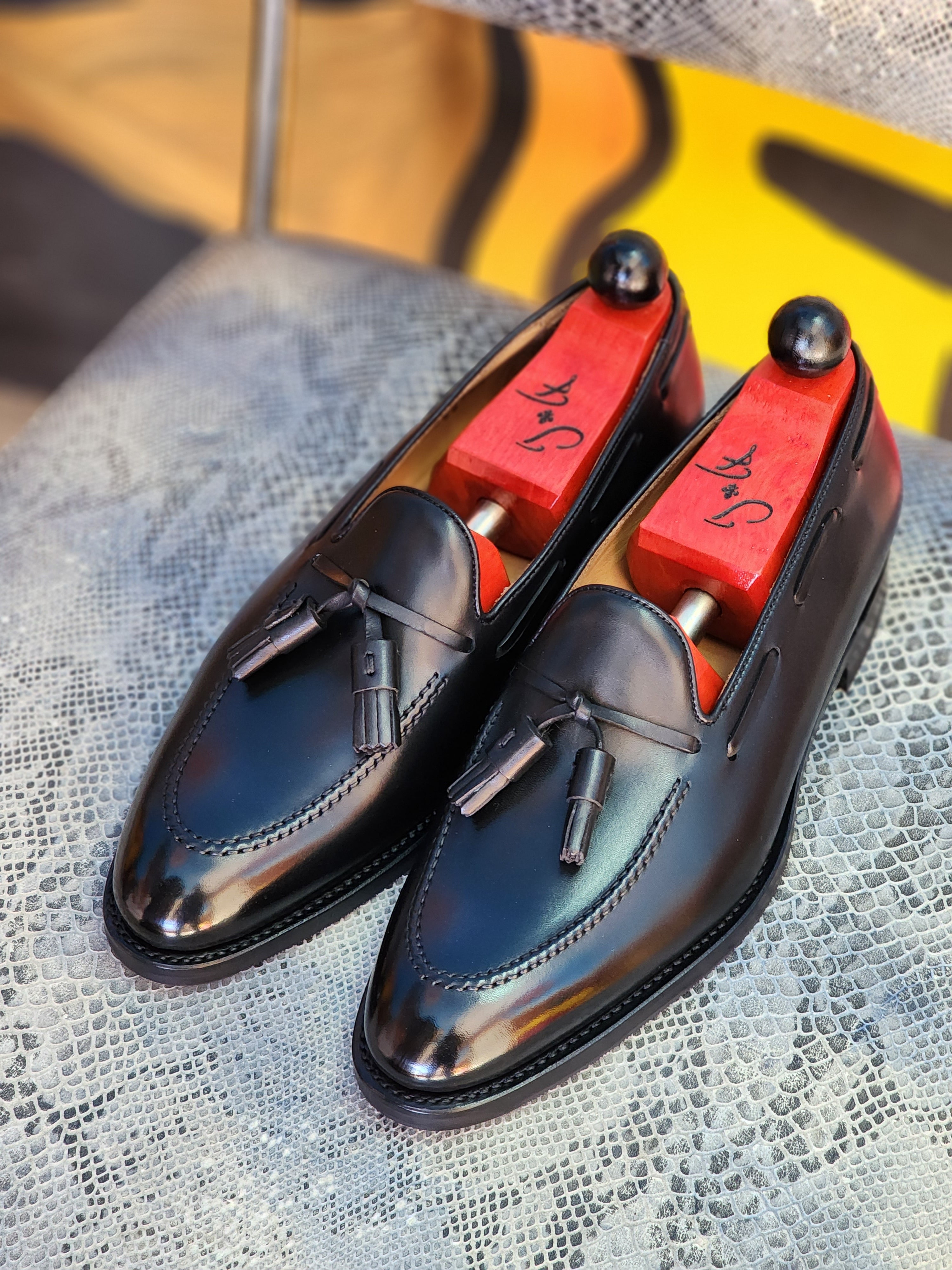 Haller - Black Calf-Tassel Loafers-J.FitzPatrick Footwear