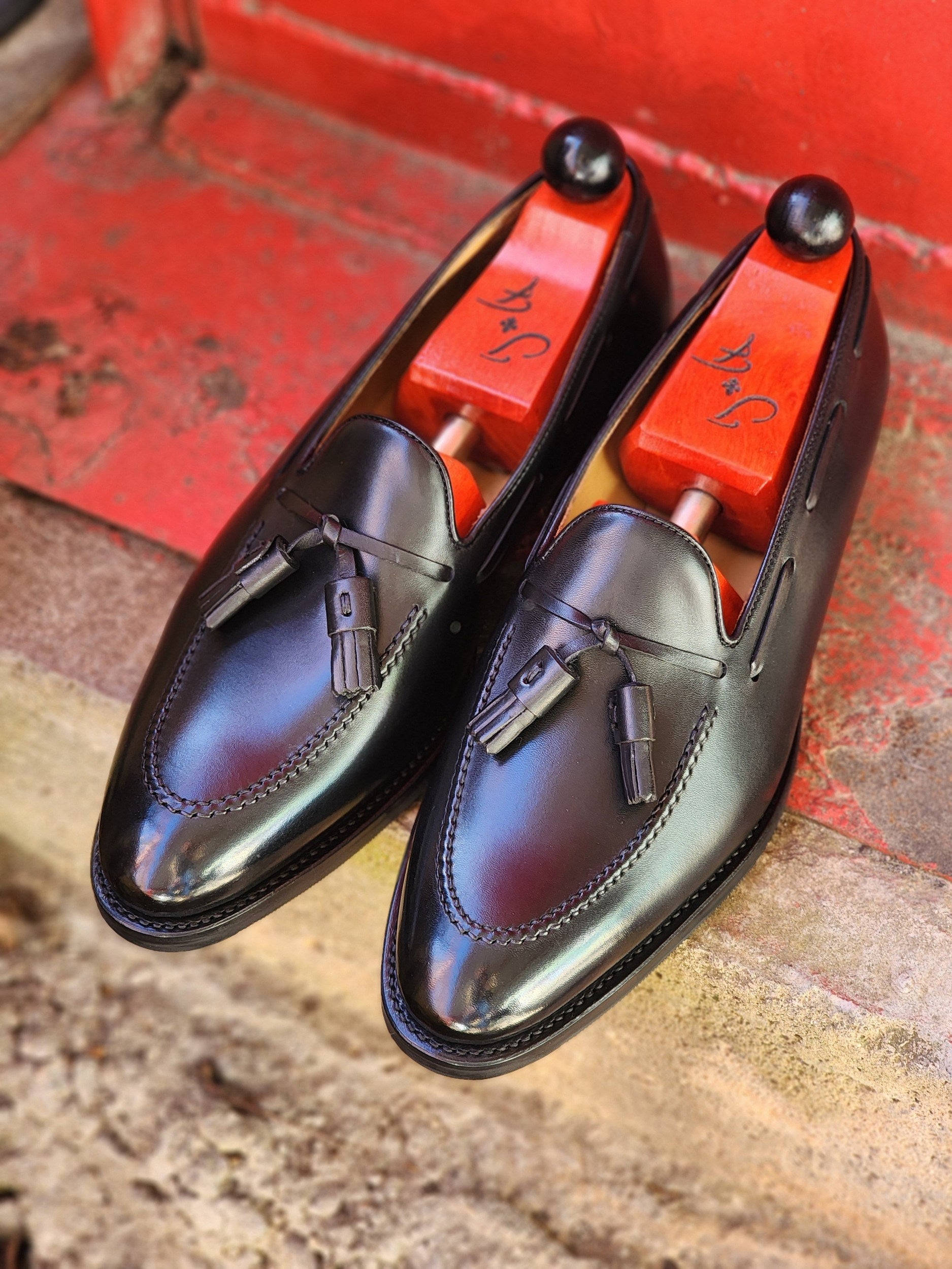 Haller - Black Calf-Tassel Loafers-J.FitzPatrick Footwear