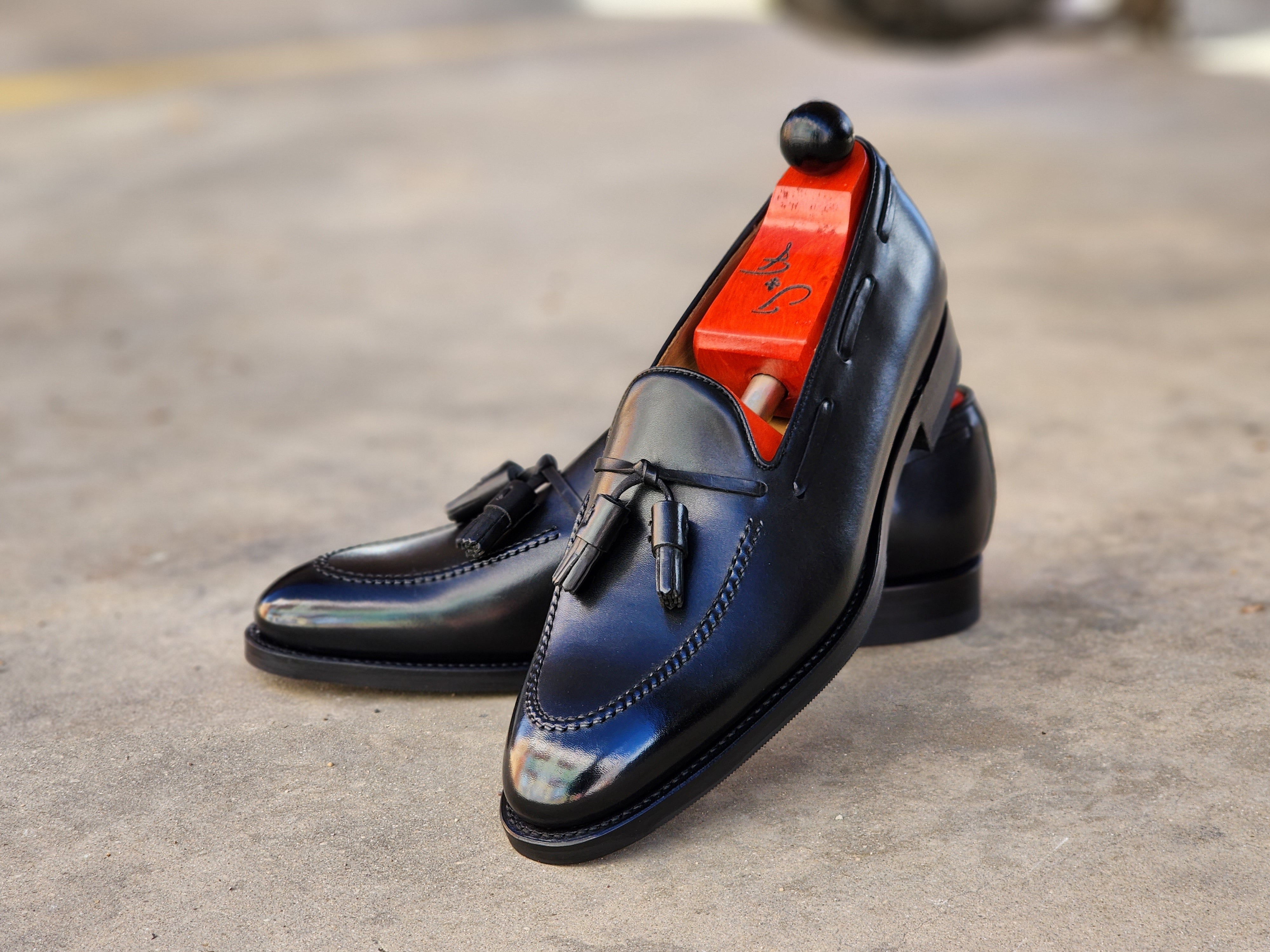 Haller - Black Calf-Tassel Loafers-J.FitzPatrick Footwear