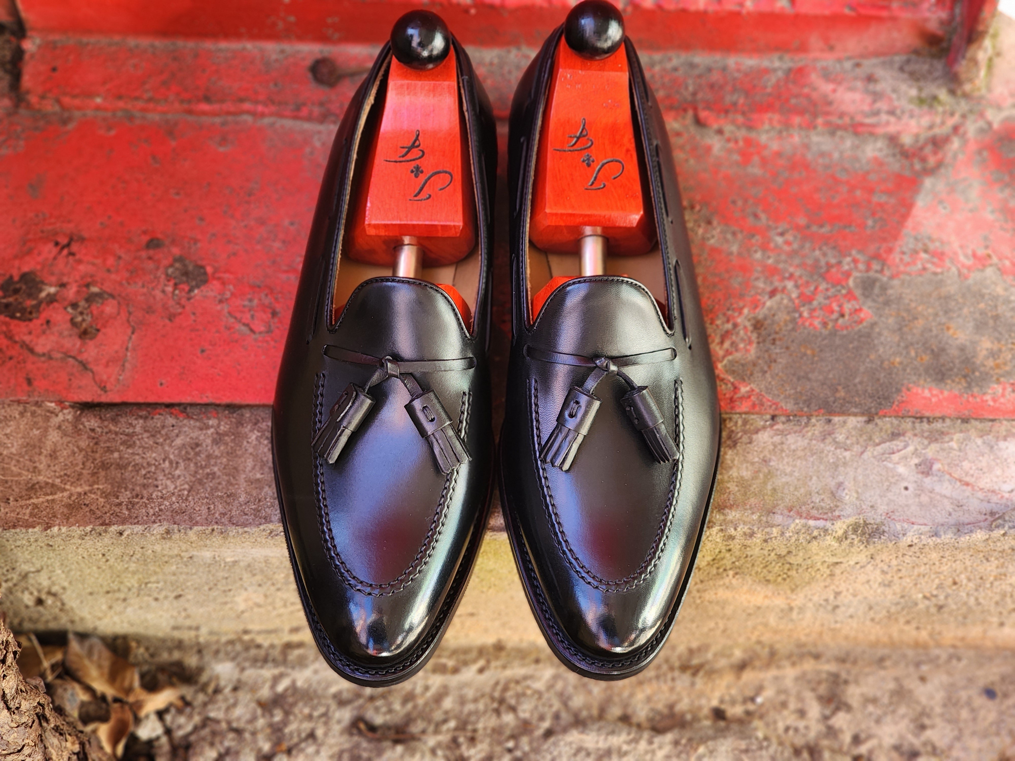 Haller - Black Calf-Tassel Loafers-J.FitzPatrick Footwear