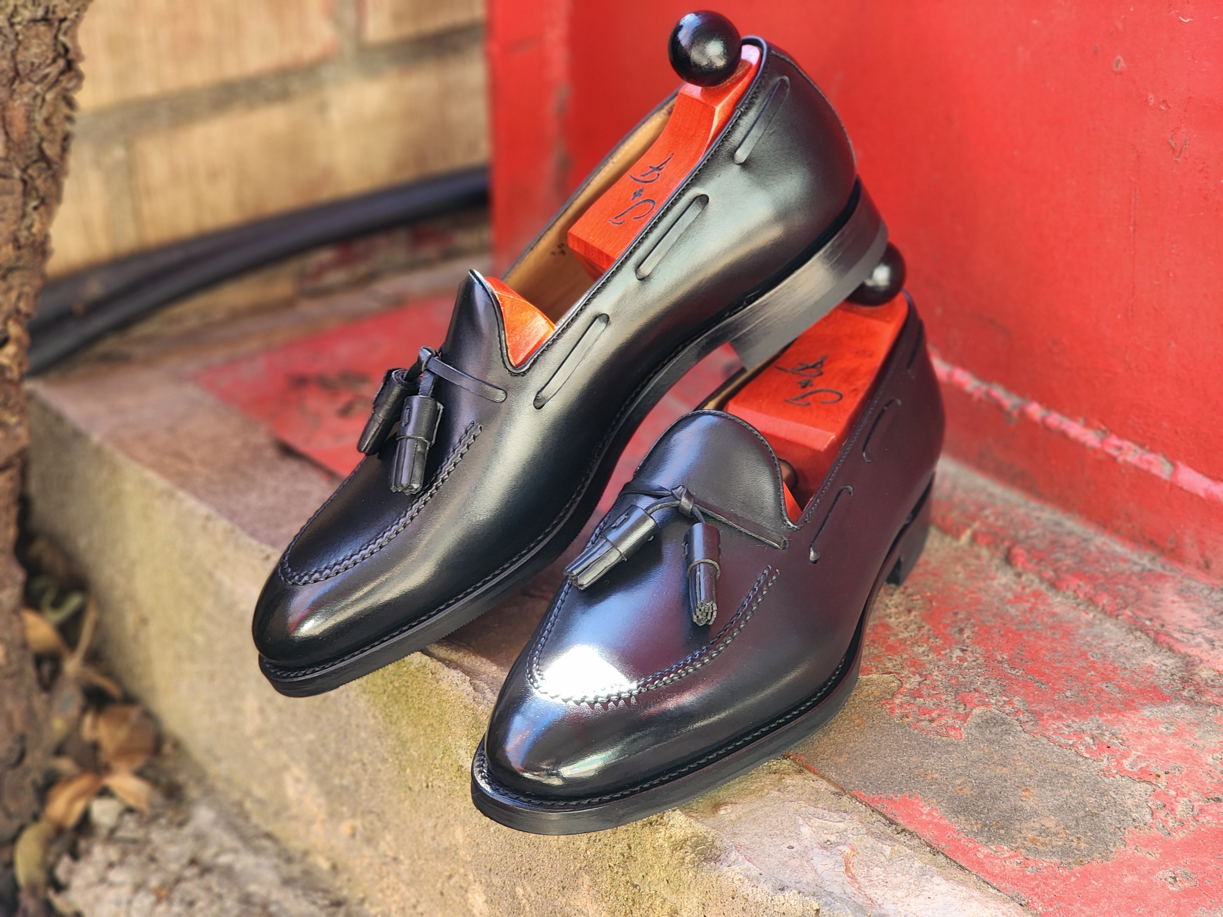 Haller - Black Calf-Tassel Loafers-J.FitzPatrick Footwear