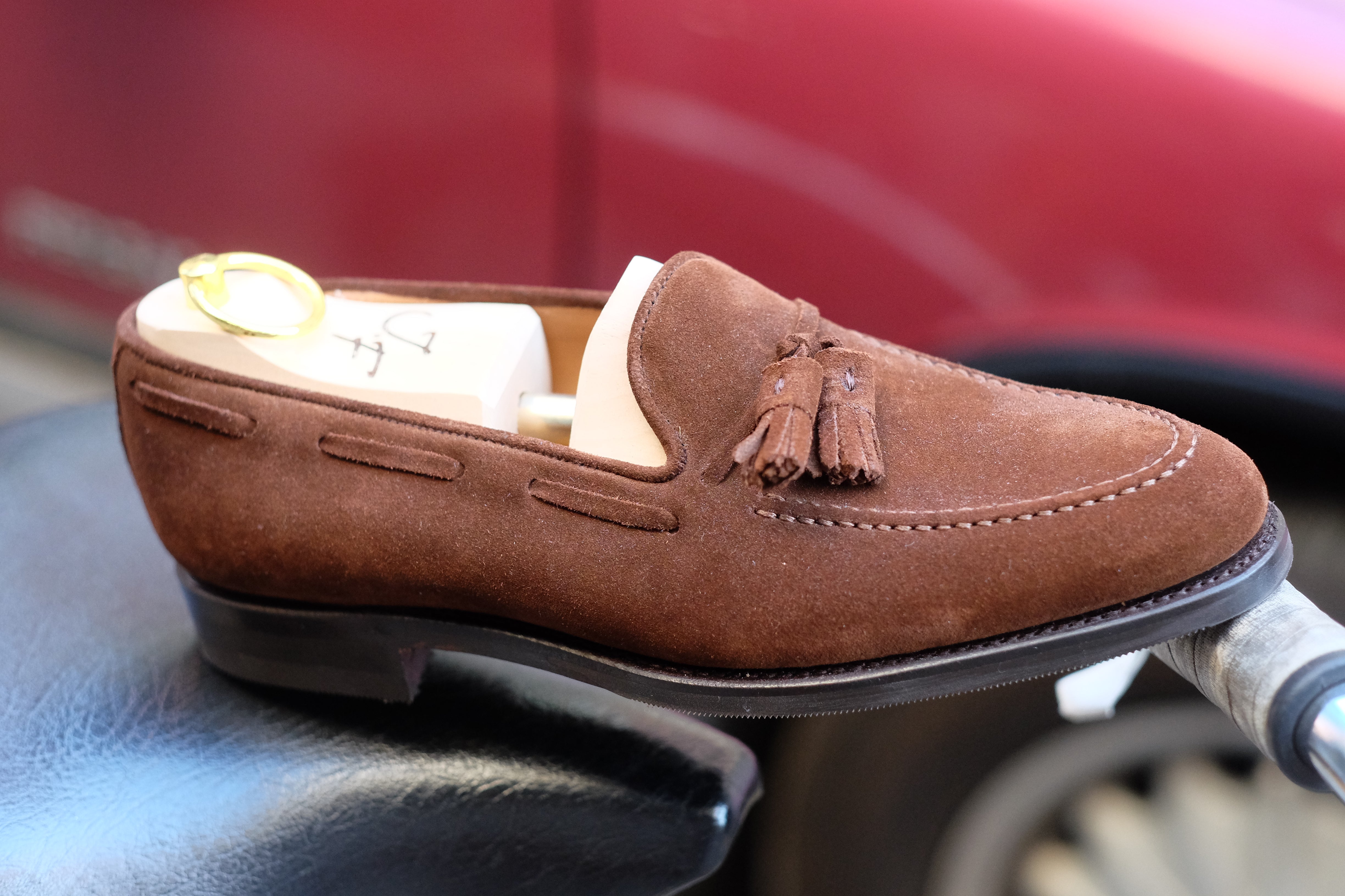 Haller - Tobacco Suede-Tassel Loafers-J.FitzPatrick Footwear