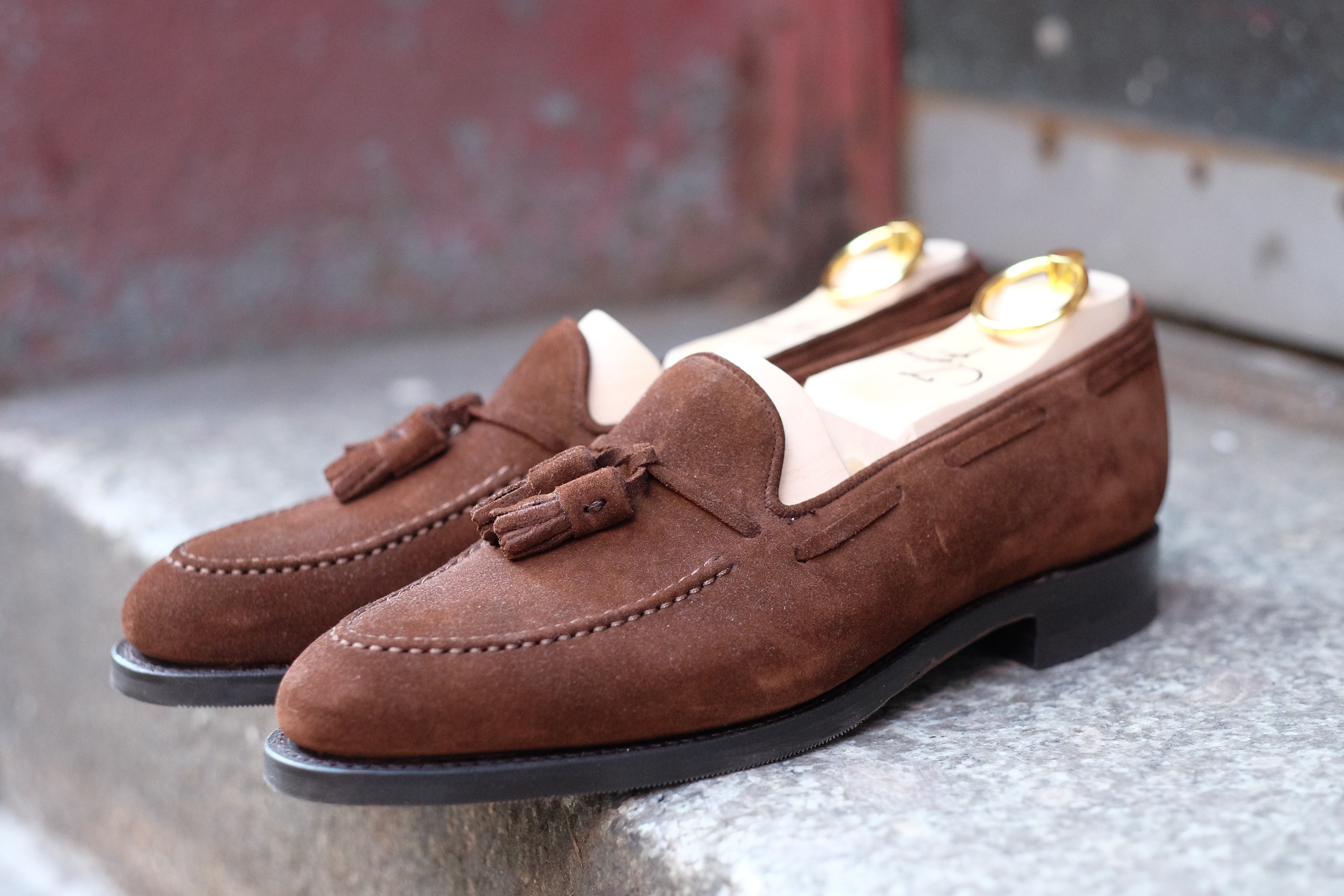 Haller - Tobacco Suede-Tassel Loafers-J.FitzPatrick Footwear