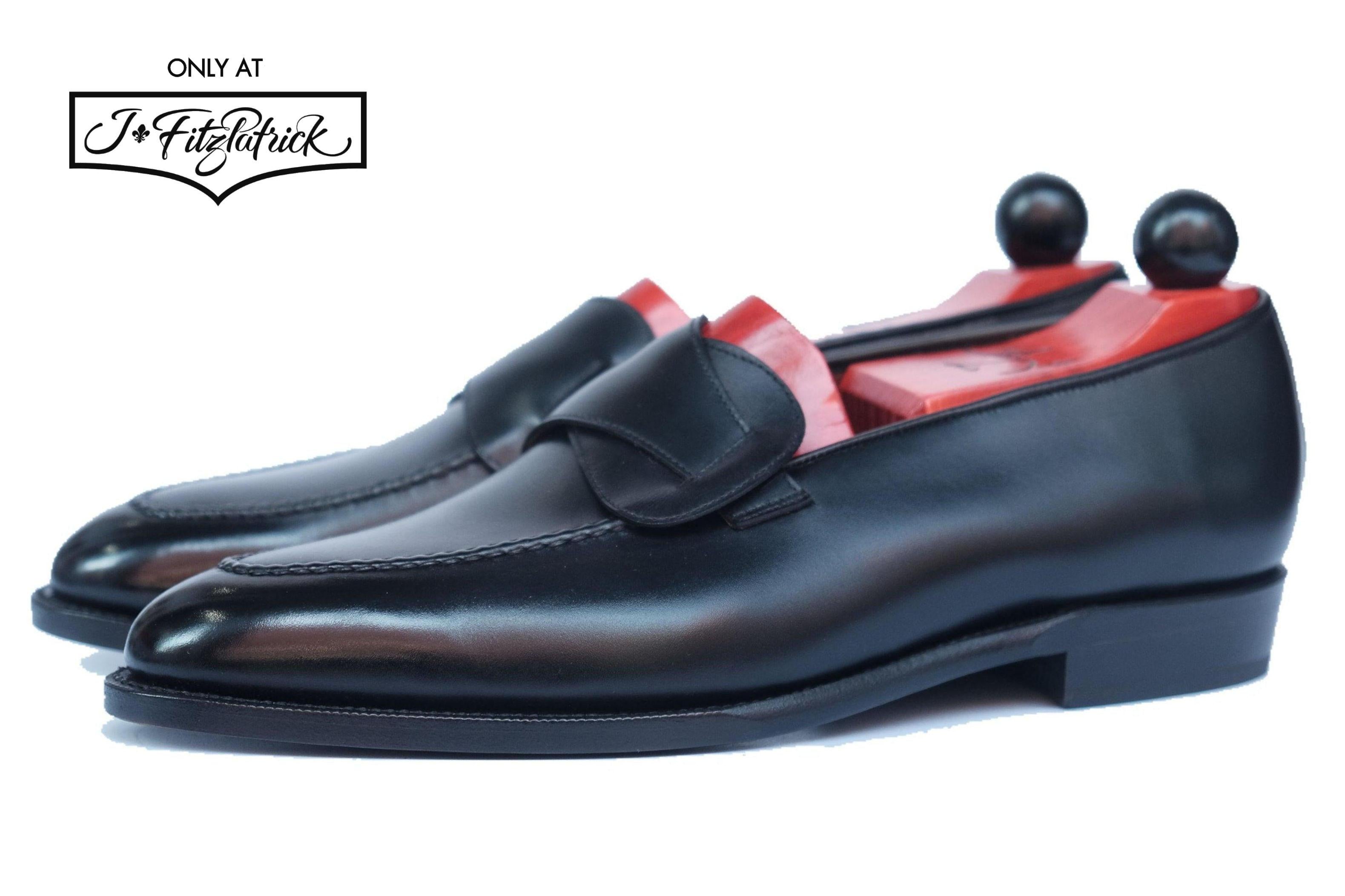 LIKE NEW/EXCELLENT CONDITION J. FITZPATRICK WASHINGTON - BLACK CALF LOAFERS 514040 - BLACK CALF - E – Meermin Shoes - North America main image 4
