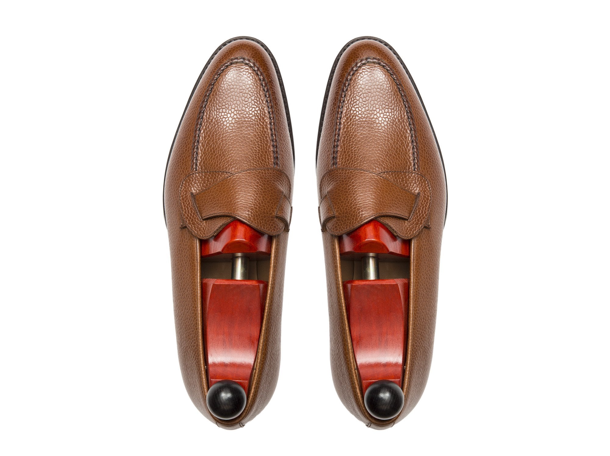 Hawthorne - MTO - Tan Soft Grain - TMG Last - Single Leather Sole-Made To Order Butterfly Loafer Hand Stitched-J.FitzPatrick Footwear