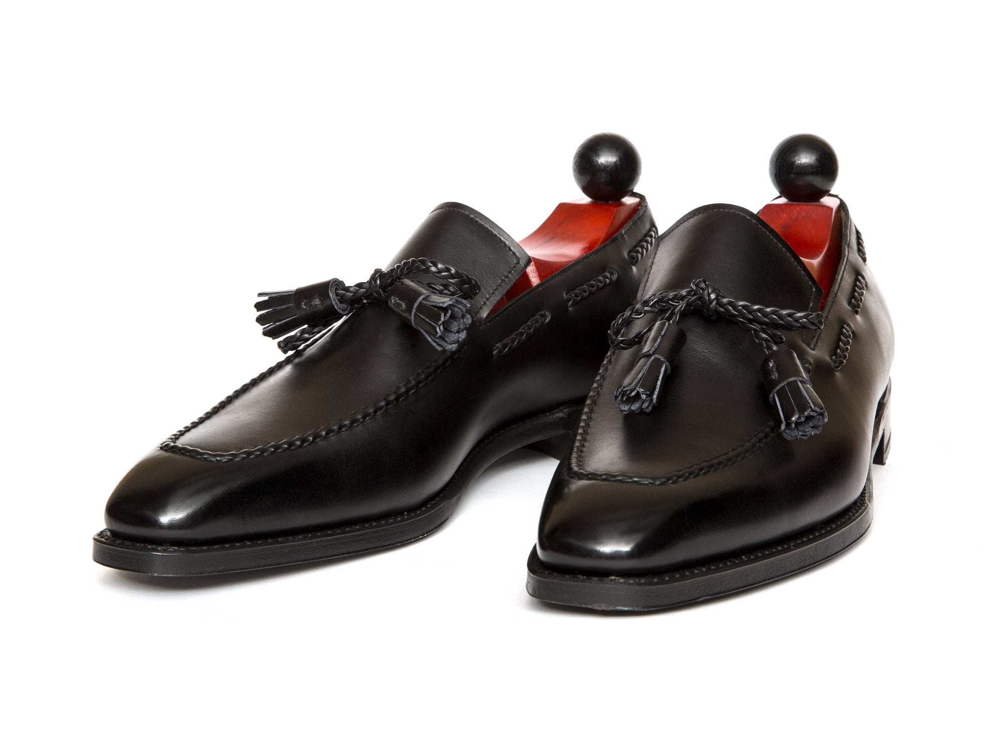 Issaquah - MTO - Black Calf - LPB Last - Single Leather Sole-Made To Order Tassel Loafer-J.FitzPatrick Footwear