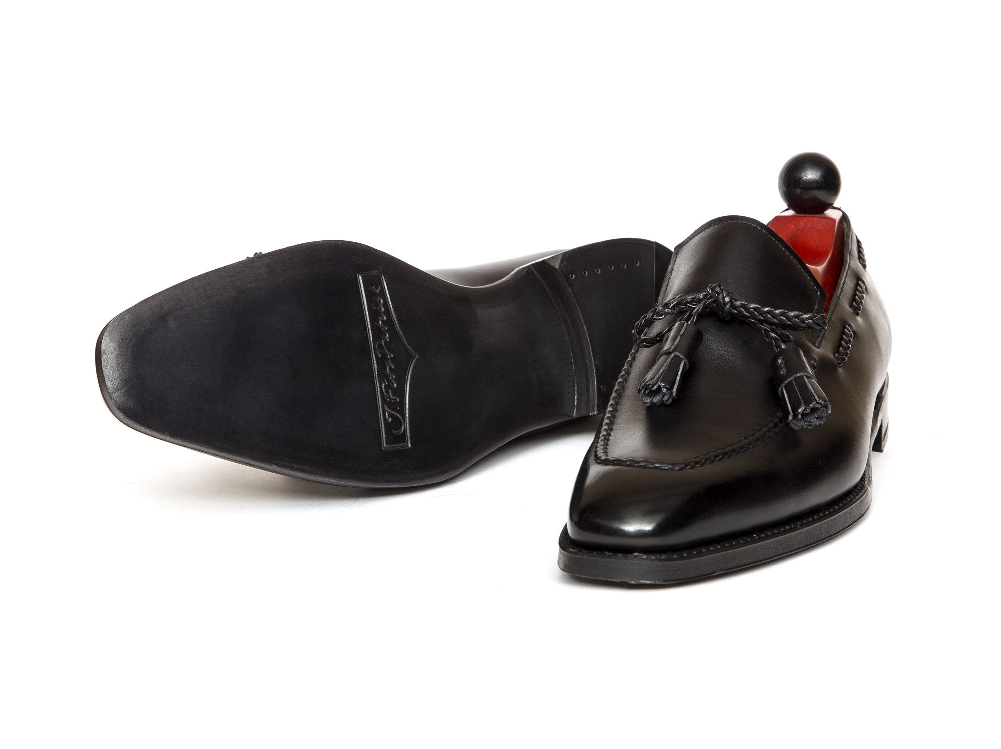 Issaquah - MTO - Black Calf - LPB Last - Single Leather Sole-Made To Order Tassel Loafer-J.FitzPatrick Footwear