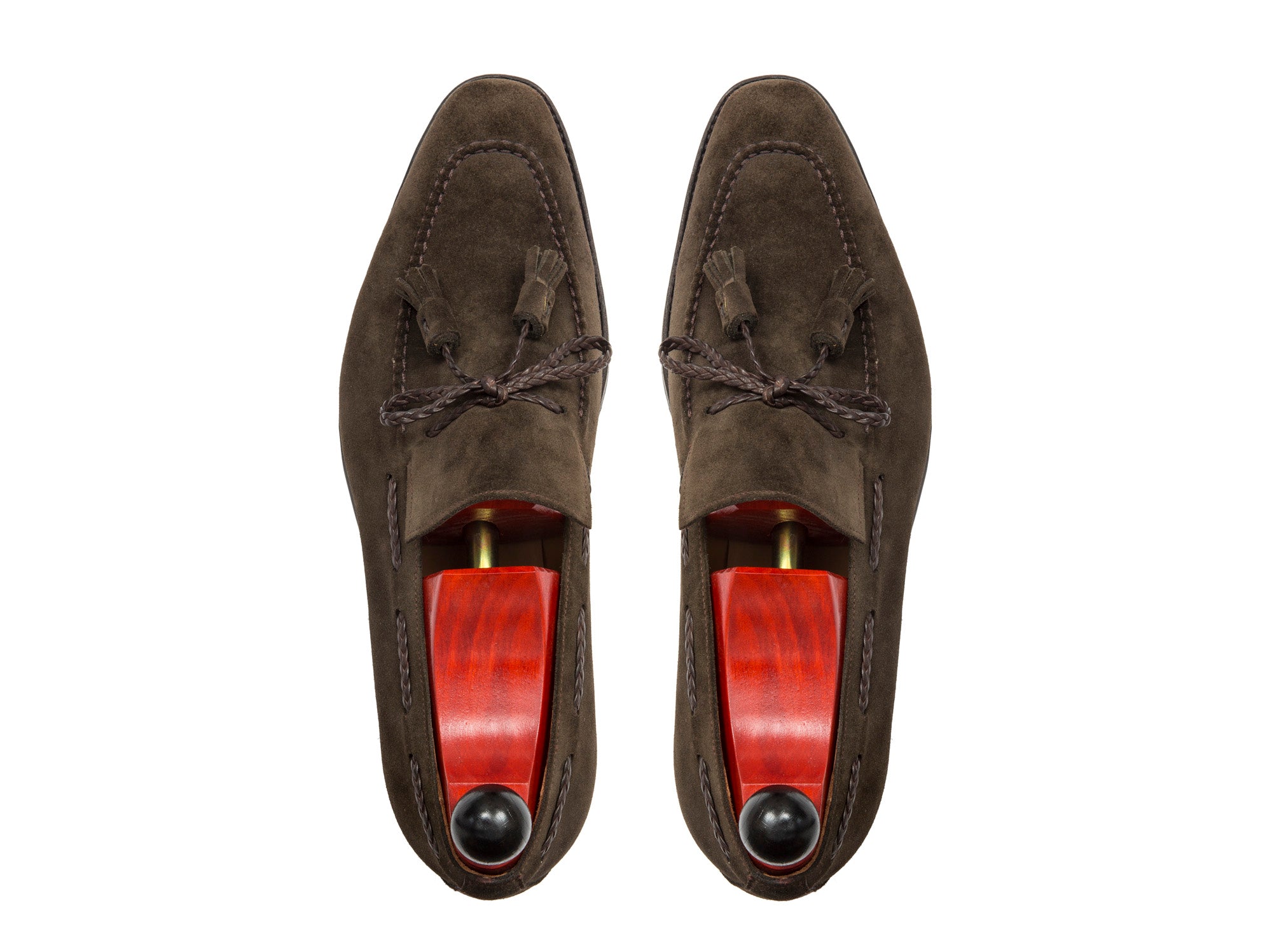 Issaquah - MTO - Moss Suede - LPB Last - Single Leather Sole-Made To Order Tassel Loafer-J.FitzPatrick Footwear