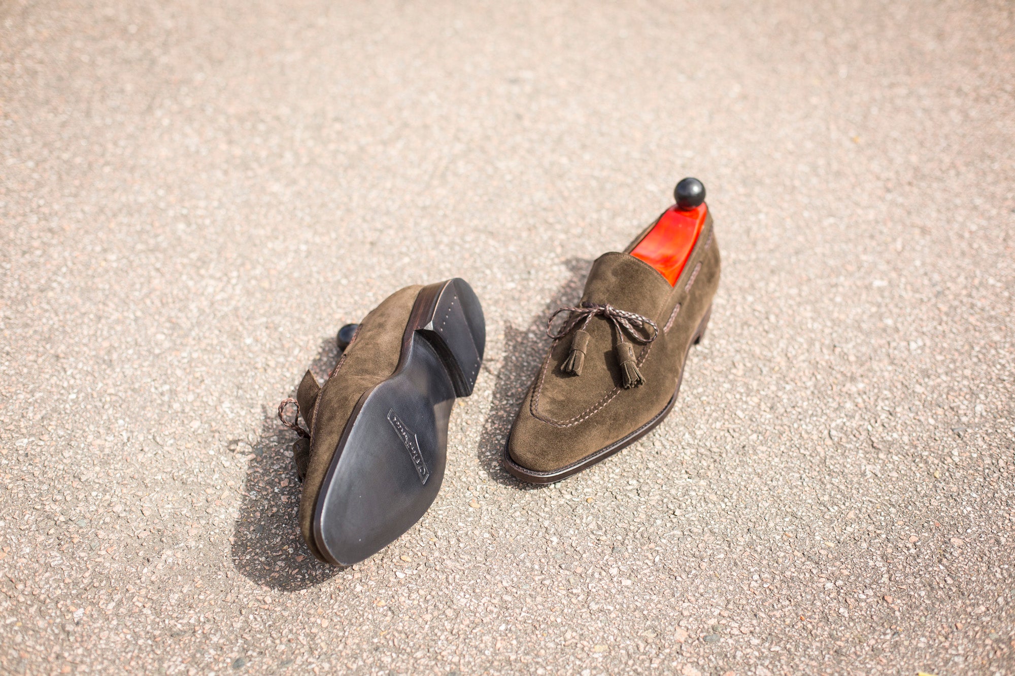 Issaquah - MTO - Moss Suede - LPB Last - Single Leather Sole-Made To Order Tassel Loafer-J.FitzPatrick Footwear