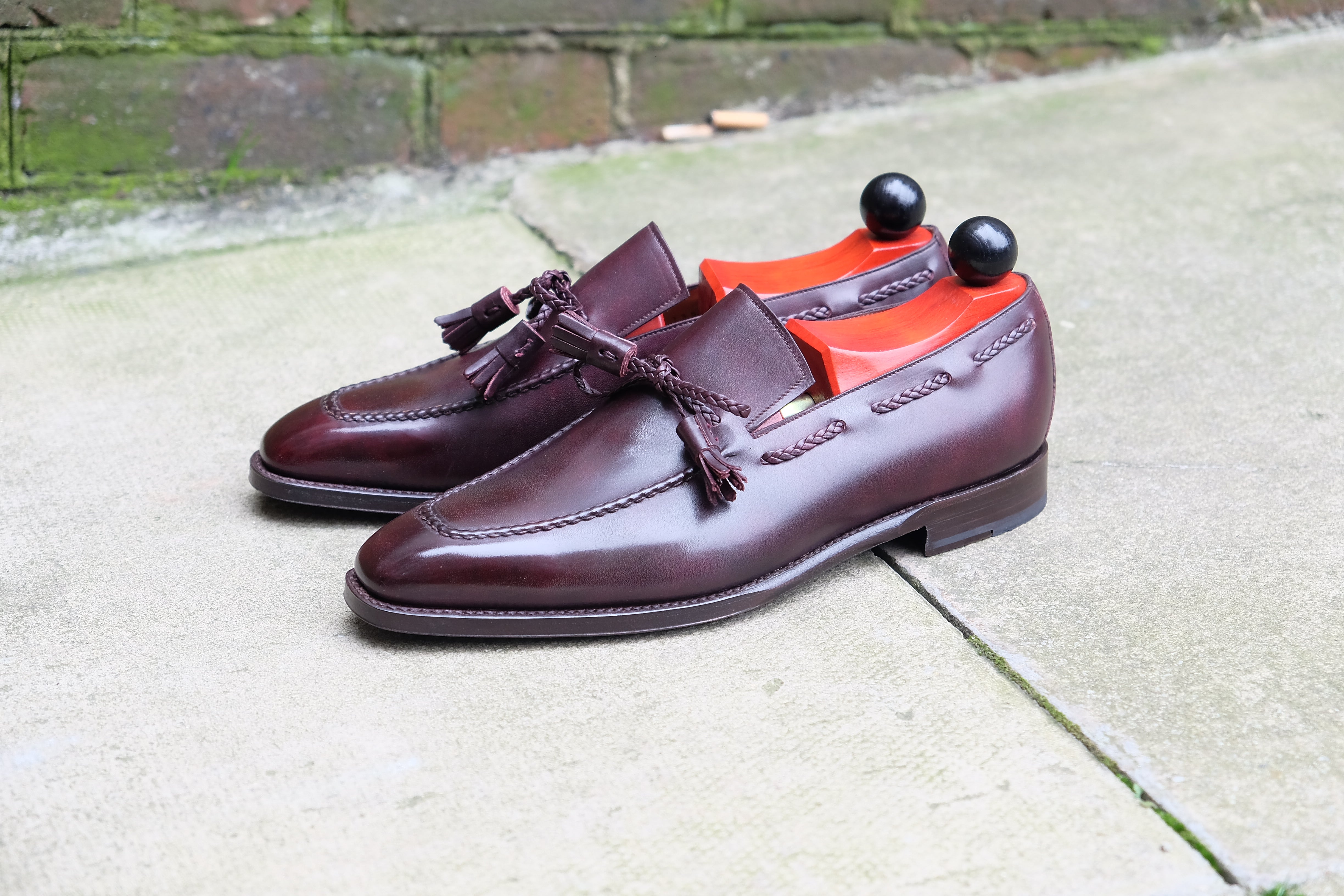 Issaquah - MTO - Plum Museum Calf - LPB Last - Single Leather Sole-Made To Order Tassel Loafer-J.FitzPatrick Footwear