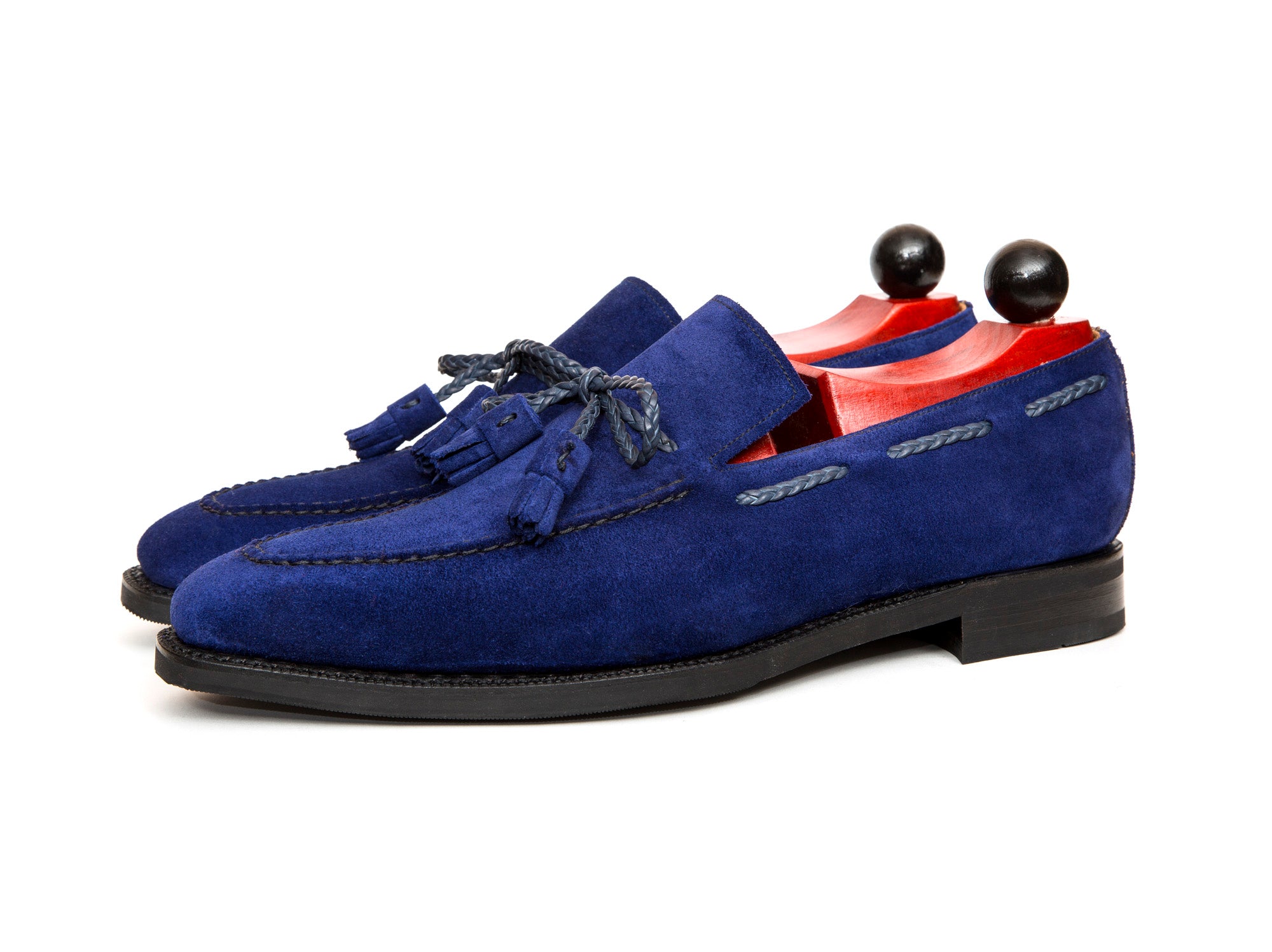Issaquah - MTO - Vivid Blue Suede - MGF Last - City Rubber Sole-Made To Order Tassel Loafer-J.FitzPatrick Footwear