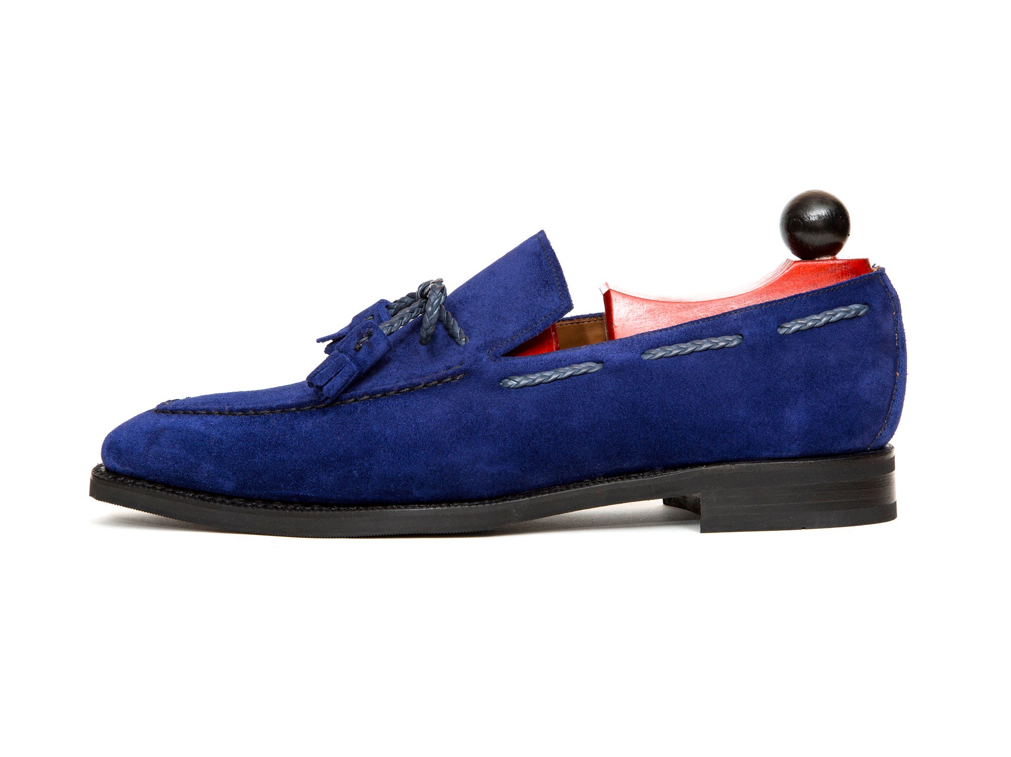 Issaquah - MTO - Vivid Blue Suede - MGF Last - City Rubber Sole-Made To Order Tassel Loafer-J.FitzPatrick Footwear