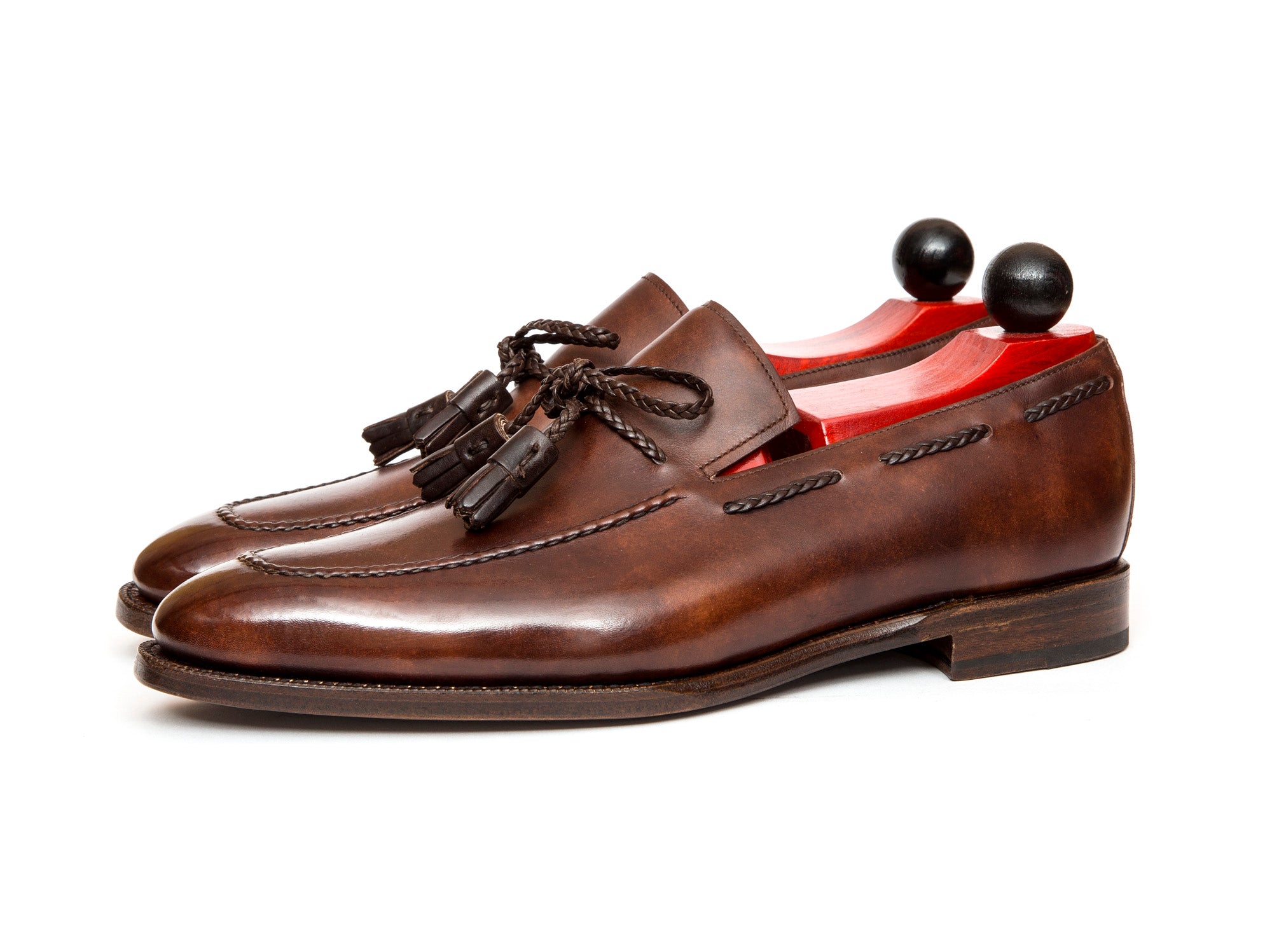 Issaquah - MTO - Walnut Museum Calf - LPB Last - Antique Single Leather Sole-Made To Order Tassel Loafer-J.FitzPatrick Footwear