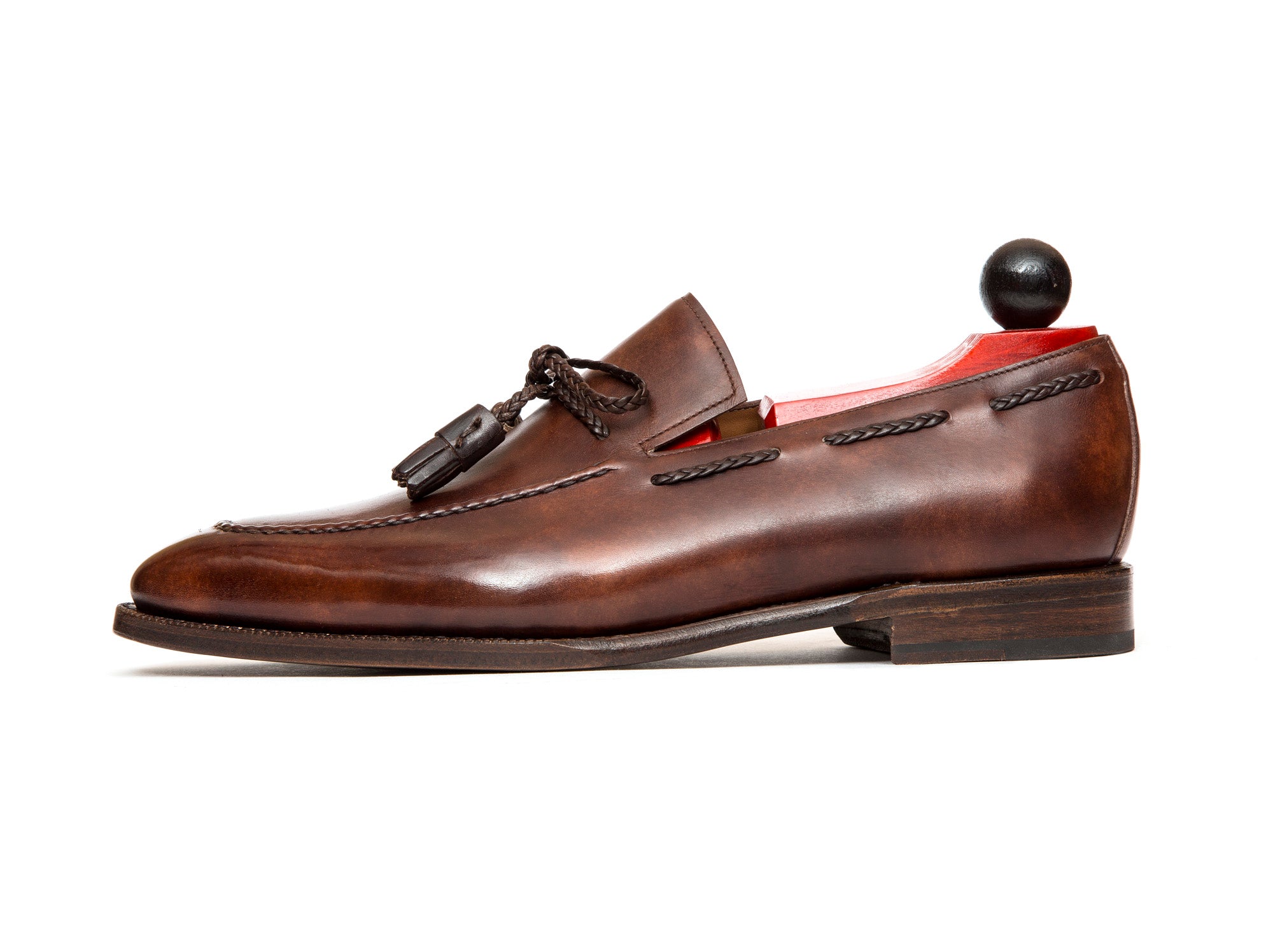 Issaquah - MTO - Walnut Museum Calf - LPB Last - Antique Single Leather Sole-Made To Order Tassel Loafer-J.FitzPatrick Footwear