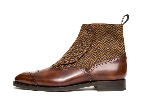 Puyallup - MTO - Gold Museum Calf / Gold Tweed - NGT Last - Double Leather Sole