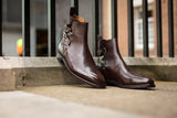 Genesee - MTO - Dark Brown Calf With Medallion - LPB Last - Double Leather Sole