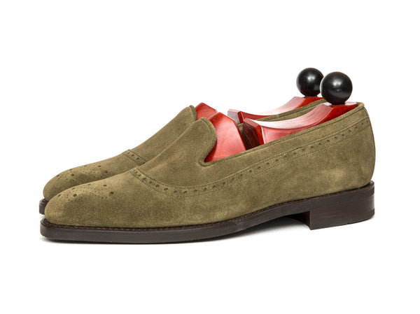 J.FitzPatrick Footwear - Bothell MTO - Olive Suede - LPB Last - City Rubber Sole Brown
