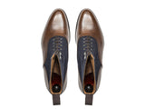J.FitzPatrick Footwear - Wedgwood - Copper Museum Calf / Denim - TMG Last