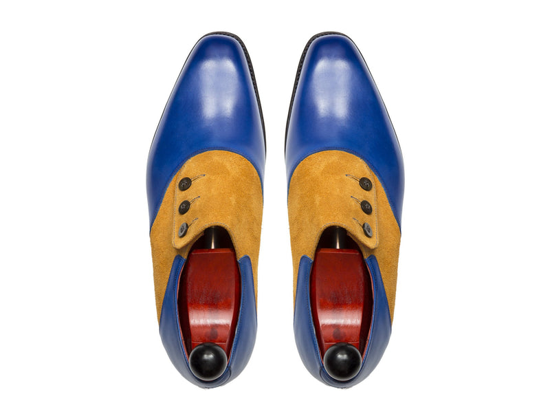 J.FitzPatrick Footwear - Aurora - Sky Blue Calf / Yellow Suede- LPB Last