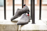 Auburn - MTO - Mid Grey Suede / Navy Stitching - NGT Last - Single Leather Sole