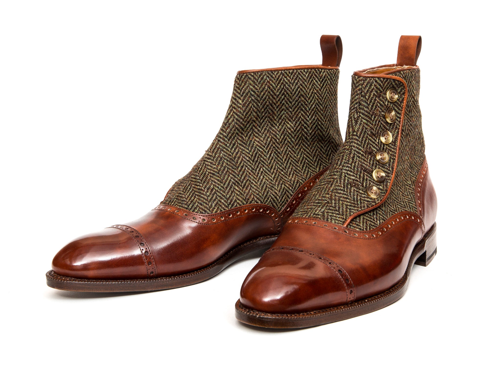 Puyallup - MTO - Gold Museum Calf / Forest Tweed - NGT Last - Single Leather Sole