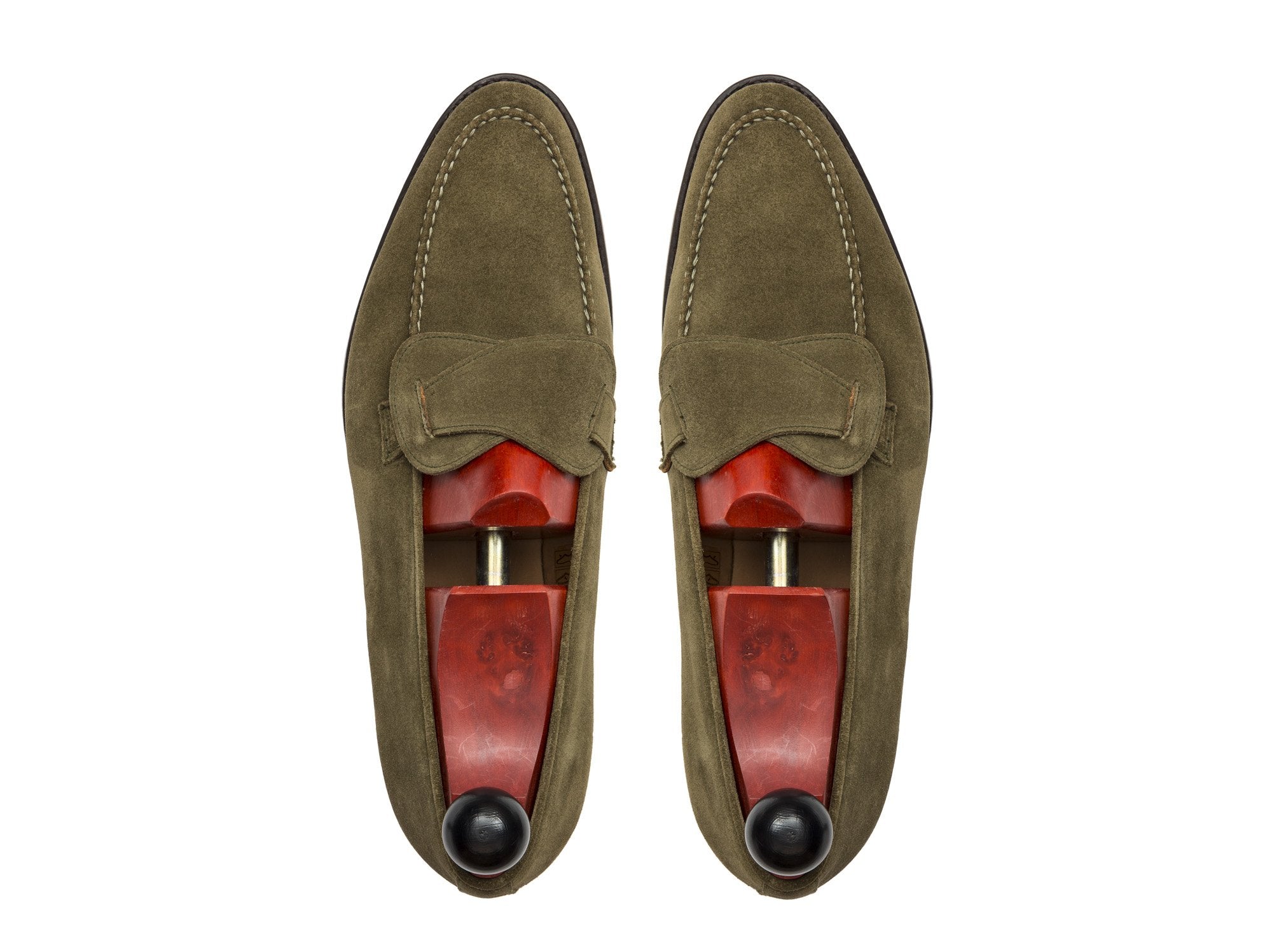J.FitzPatrick Footwear - Hawthorne - Olive Suede - TMG Last - Double Leather Sole