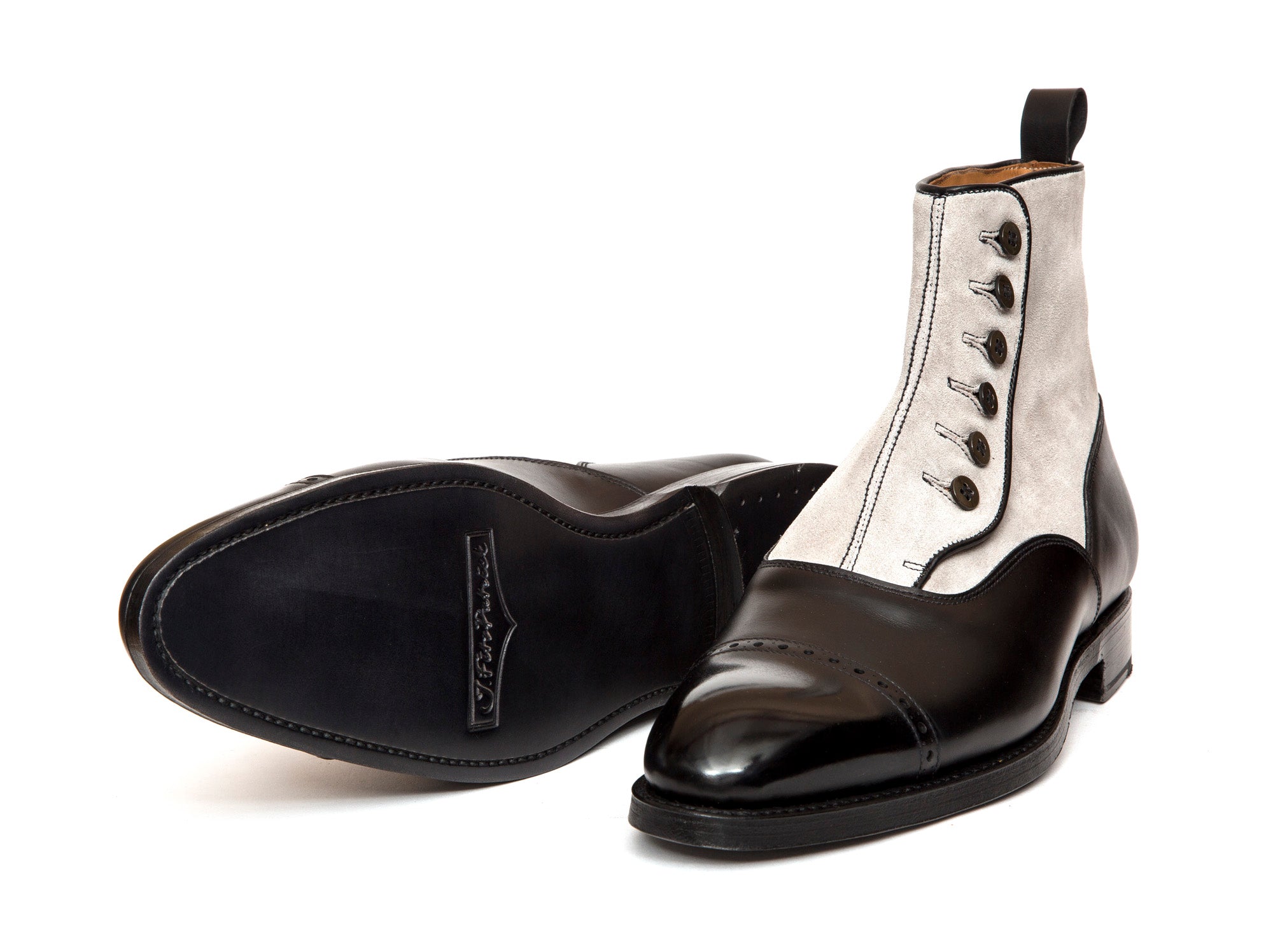 Carkeek - MTO - Black Calf / Pearl Suede - NGT Last - Double Leather Sole