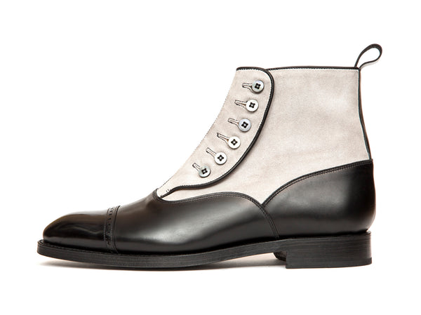 Carkeek - MTO - Black Calf / Pearl Suede - NGT Last - Double Leather Sole