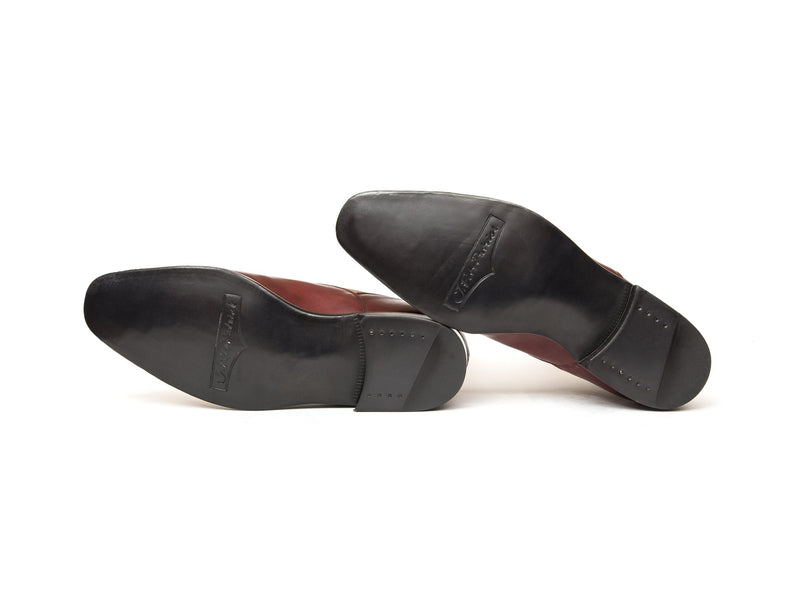 J.FitzPatrick Footwear - Bellevue - Burgundy Calf / Sand Suede - MGT Last - Natural Buttons
