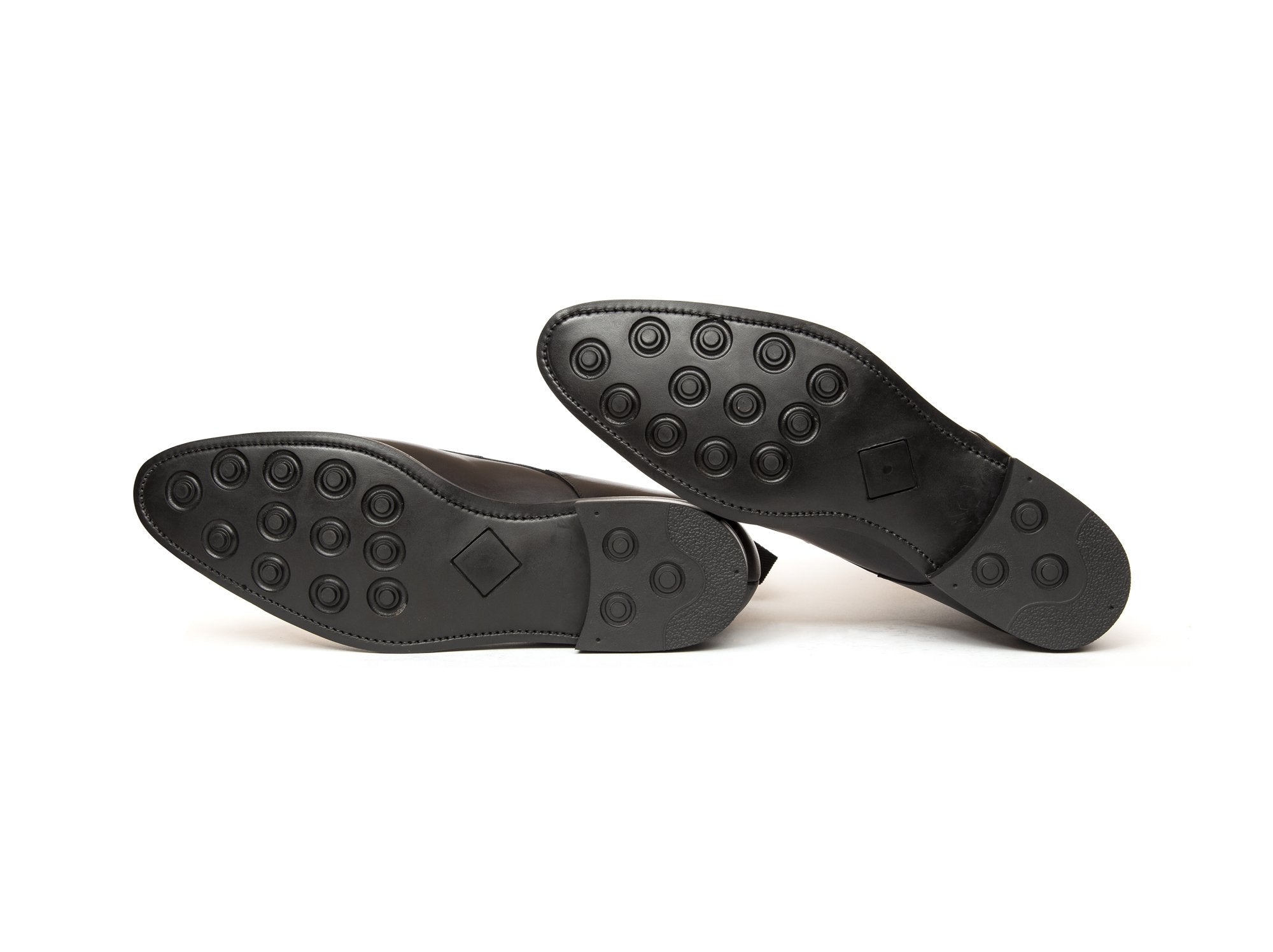 J.FitzPatrick Footwear - Delridge - Shaded Black Calf / Grey Museum - TMG Last - Country Rubber Sole