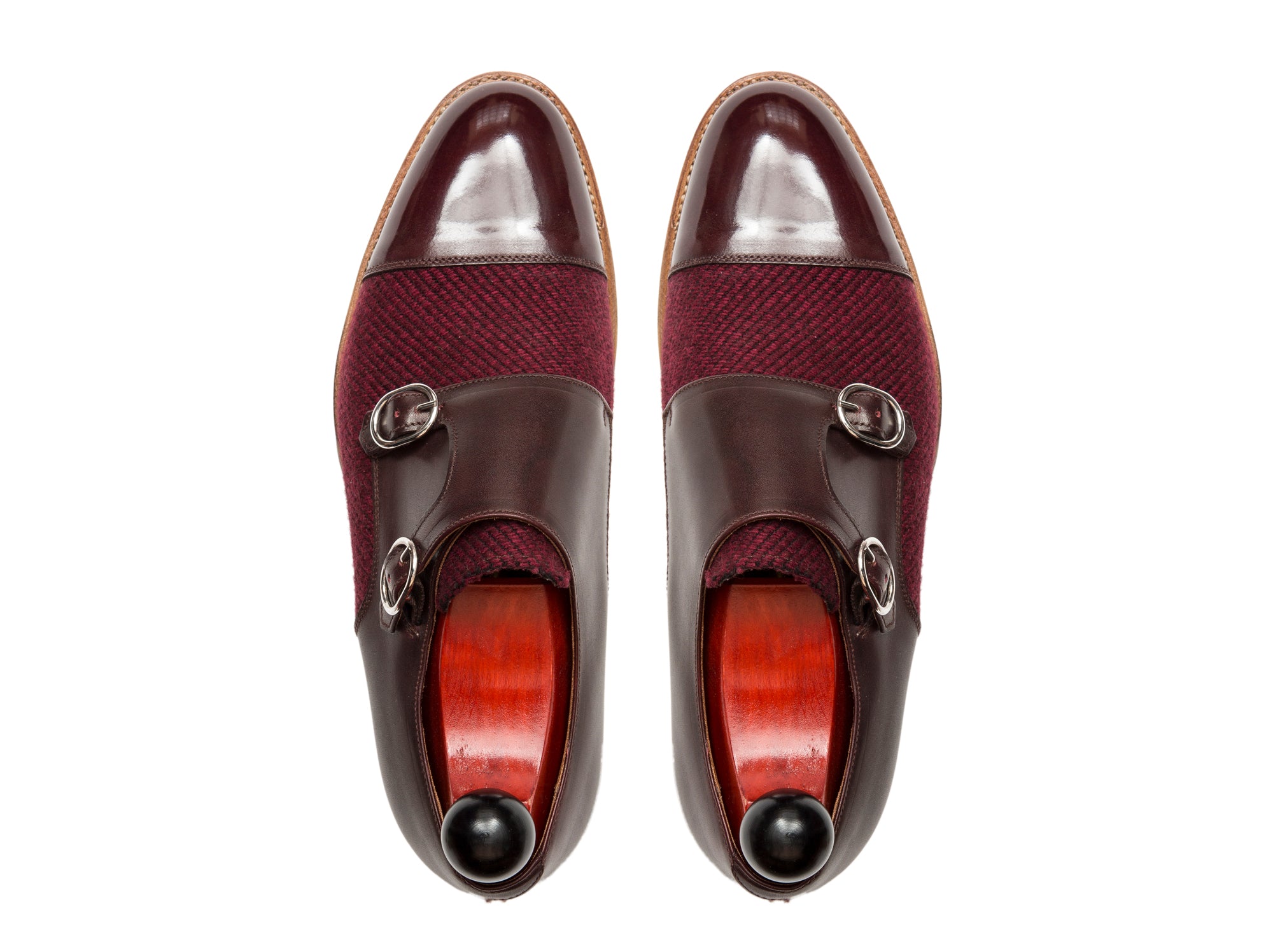 Kent - MTO - Burgundy Calf / Red Poulsbo - TMG Last - Natural Single Leather Sole