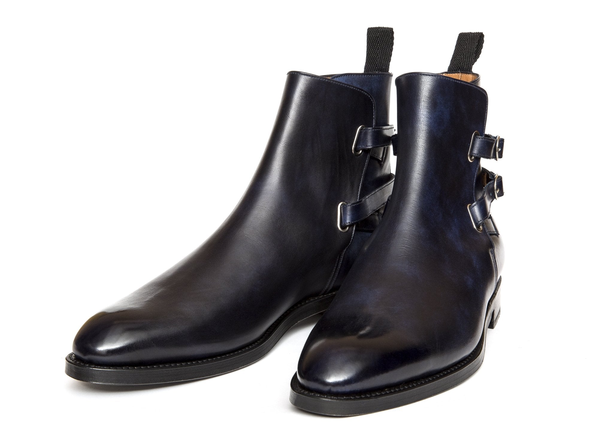 J.FitzPatrick Footwear - Genesee - Navy Museum Calf - NGT last - Double Leather Sole
