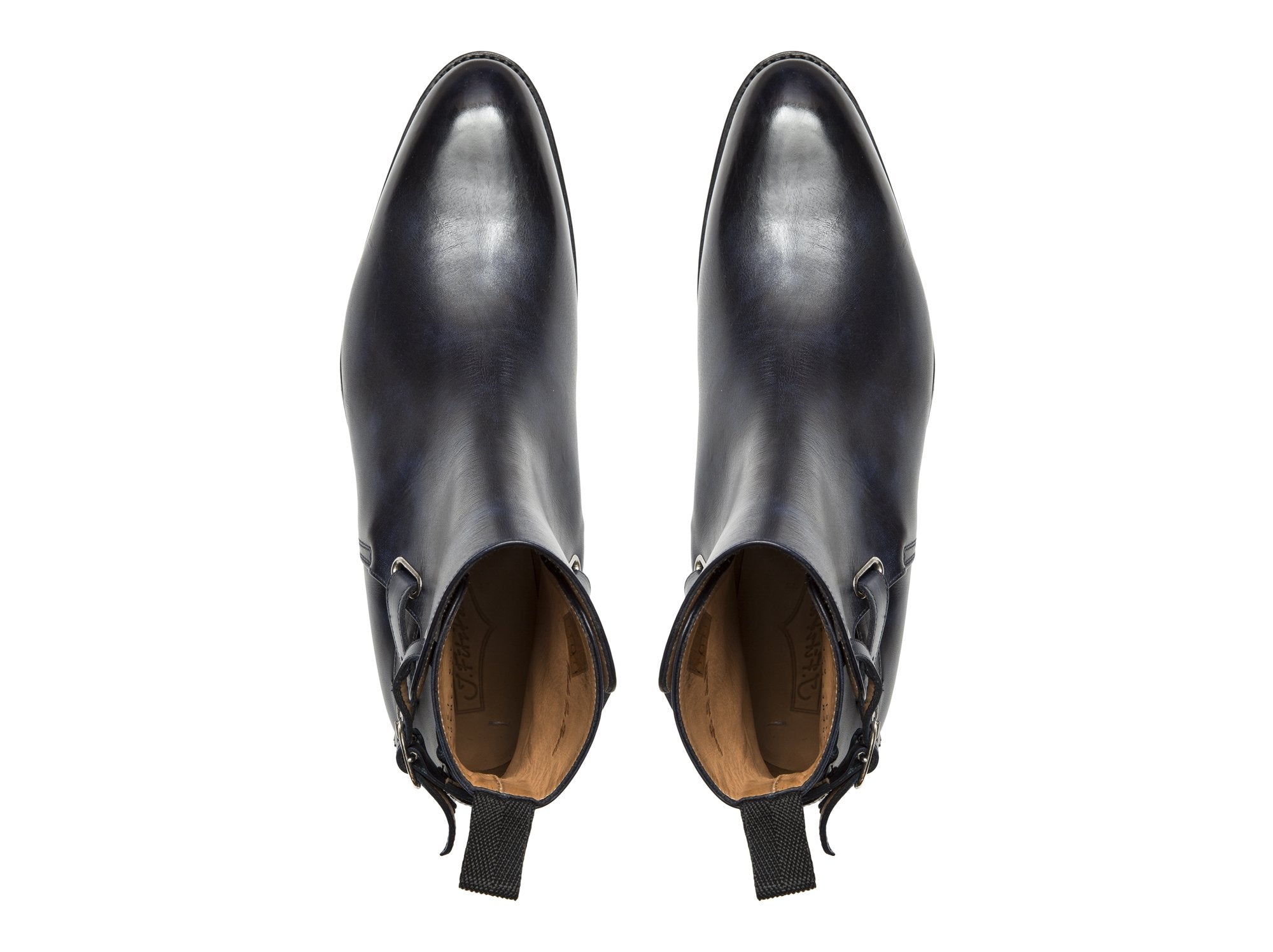 J.FitzPatrick Footwear - Genesee - Navy Museum Calf - NGT last - Double Leather Sole