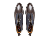 J.FitzPatrick Footwear - Wedgwood - Antique Brown Calf / Denim - TMG Last