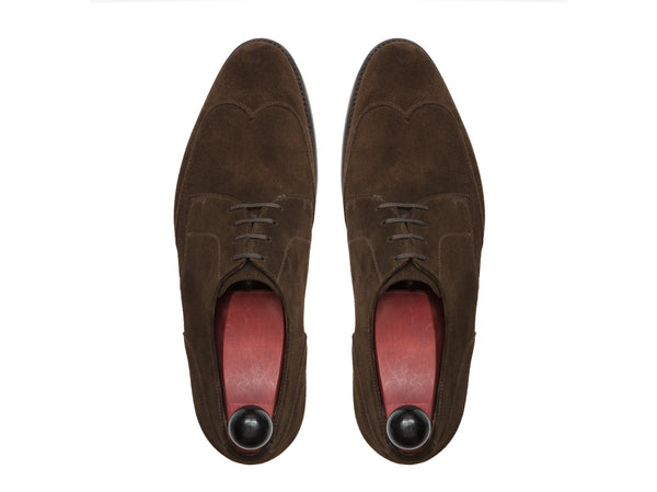J.FitzPatrick Footwear - Dayton - Dark Brown Suede - TMG Last - City Rubber Sole