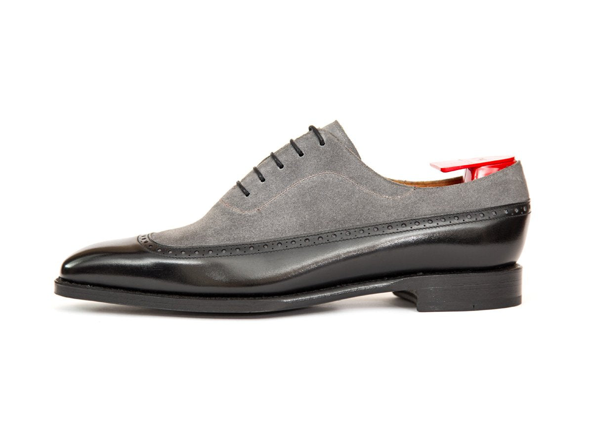 J.FitzPatrick Footwear - Sebastien - Black Calf / Light Grey Suede - LPB Last