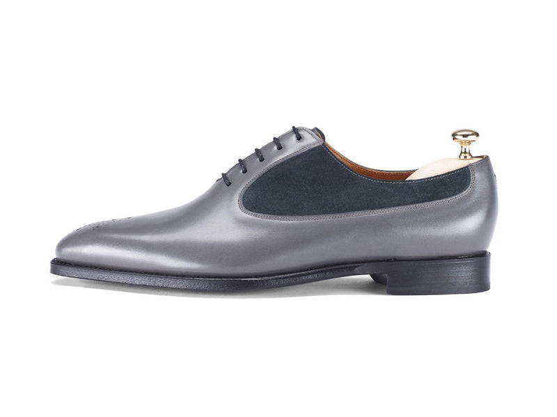J.FitzPatrick Footwear - Tacoma - Grey Calf / Charcoal Suede - LPB Last