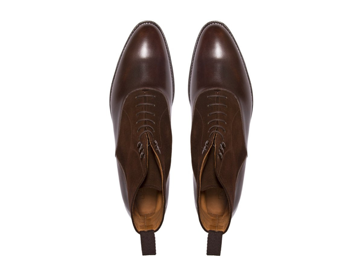 J.FitzPatrick Footwear - Wedgwood - Antique Brown Calf / Dark Brown Suede - TMG Last - City Rubber Sole