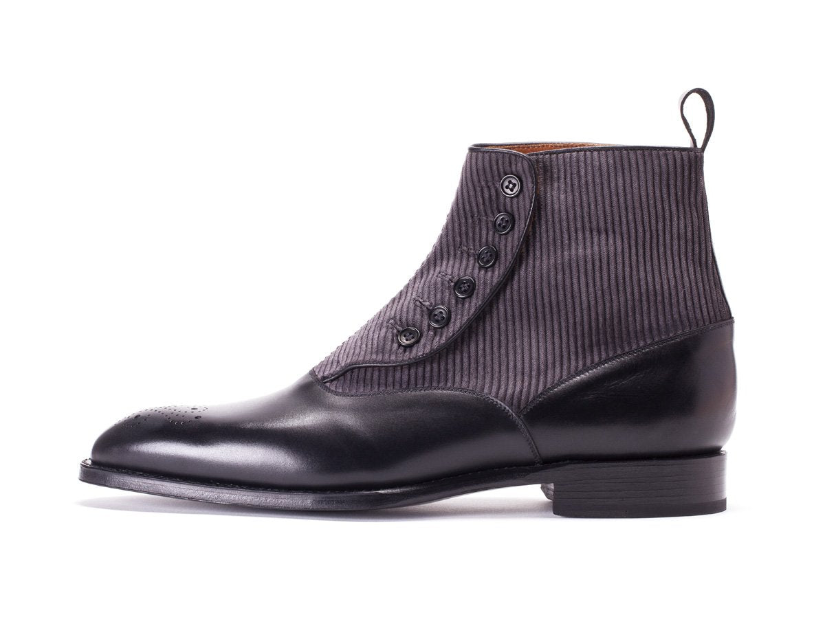 J.FitzPatrick Footwear - Westlake - Black Calf / Grey Corduroy - NGT Last
