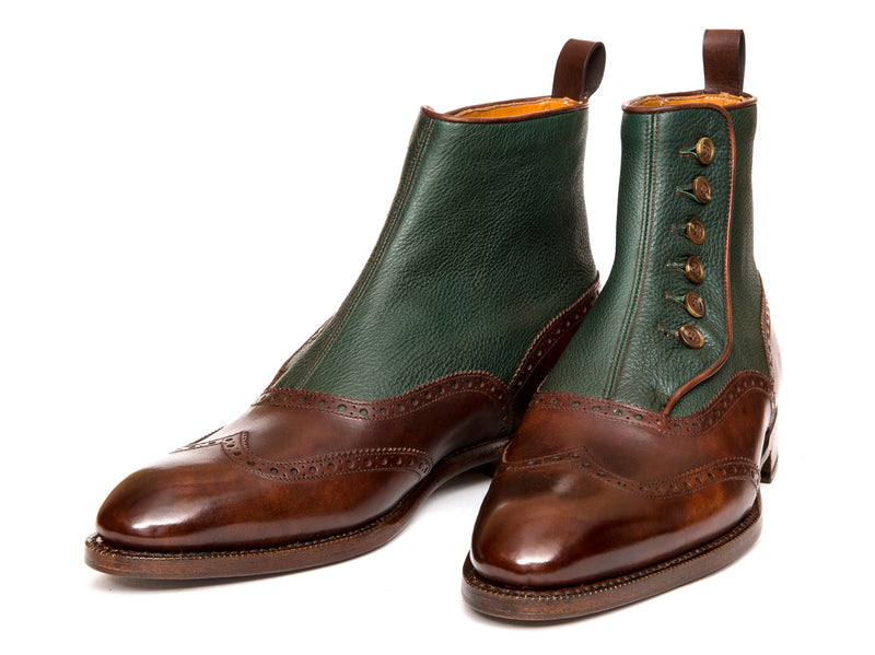 Grandview - MTO - Walnut Museum Calf / Forest Soft Grain - NGT Last - Single Leather Sole