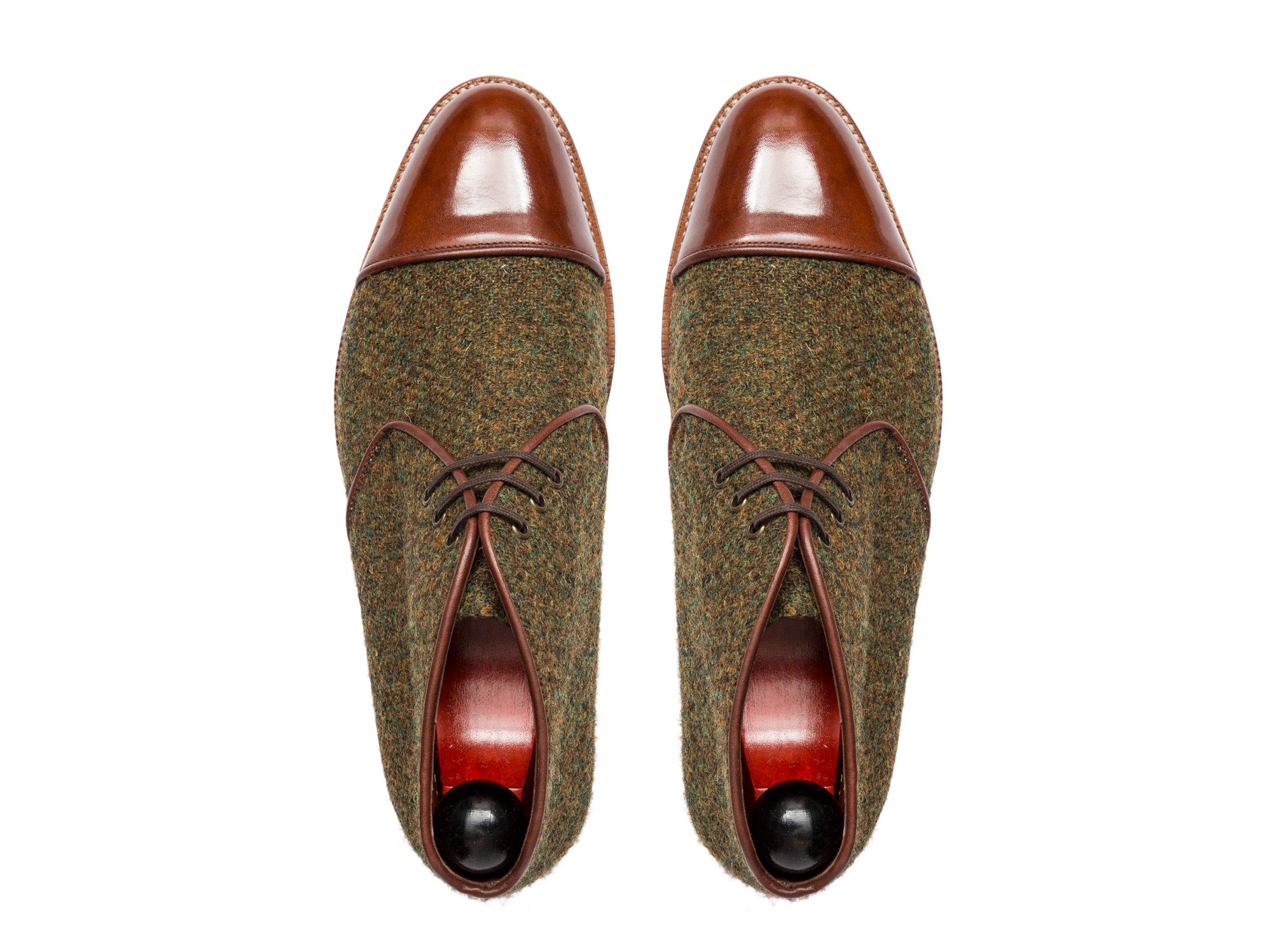 Des Moines - MTO - Mustard Tweed / Gold Museum Calf - TMG Last - Natural Single Leather Sole