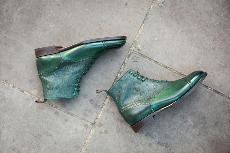 Seaview - MTO - Forest Calf / Green Soft Grain - NGT Last - Single Leather Sole