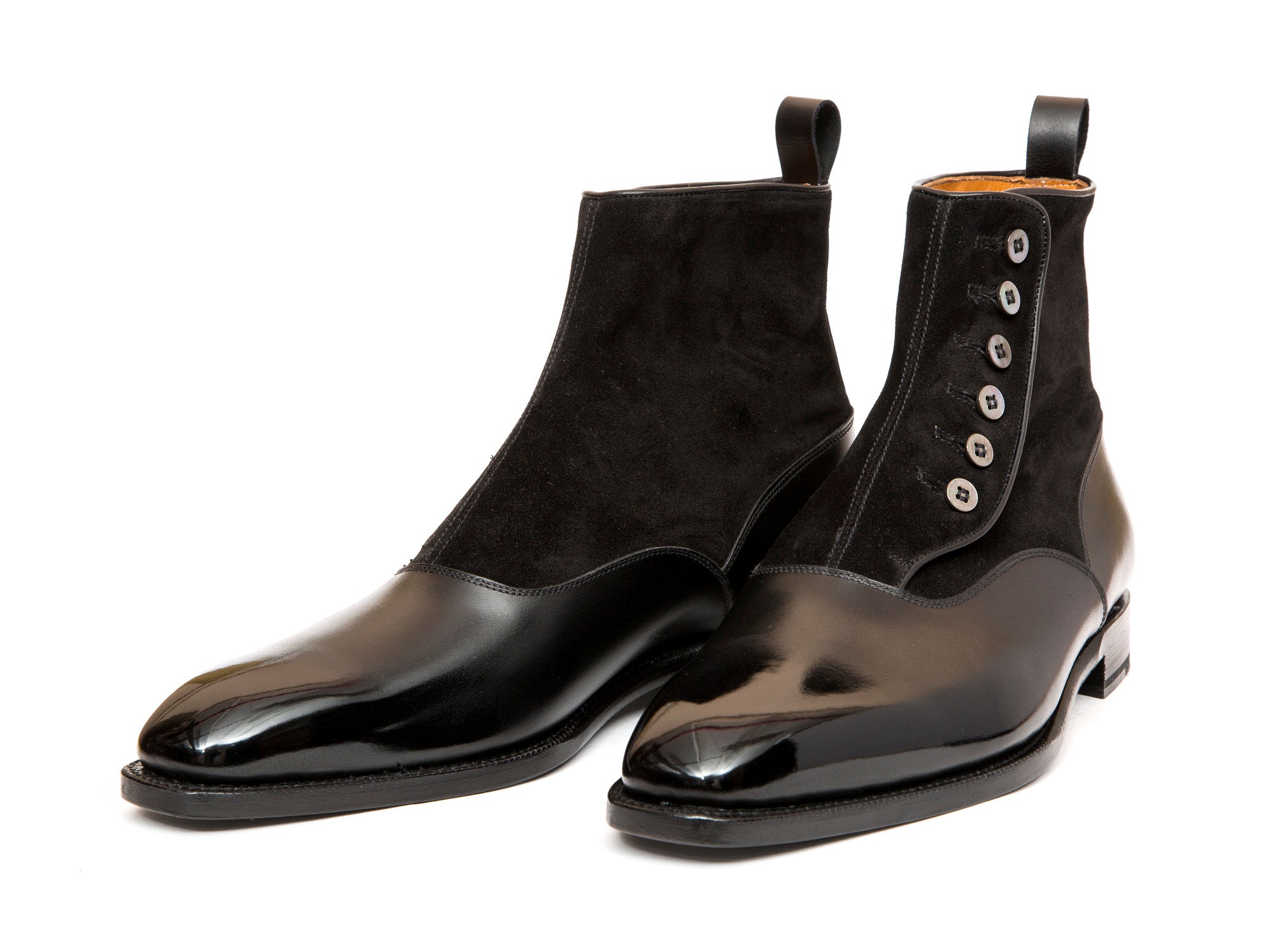 Kenmore - MTO - Black Calf / Black Suede - MGF Last - Single Leather Sole-Made To Order-J.FitzPatrick Footwear