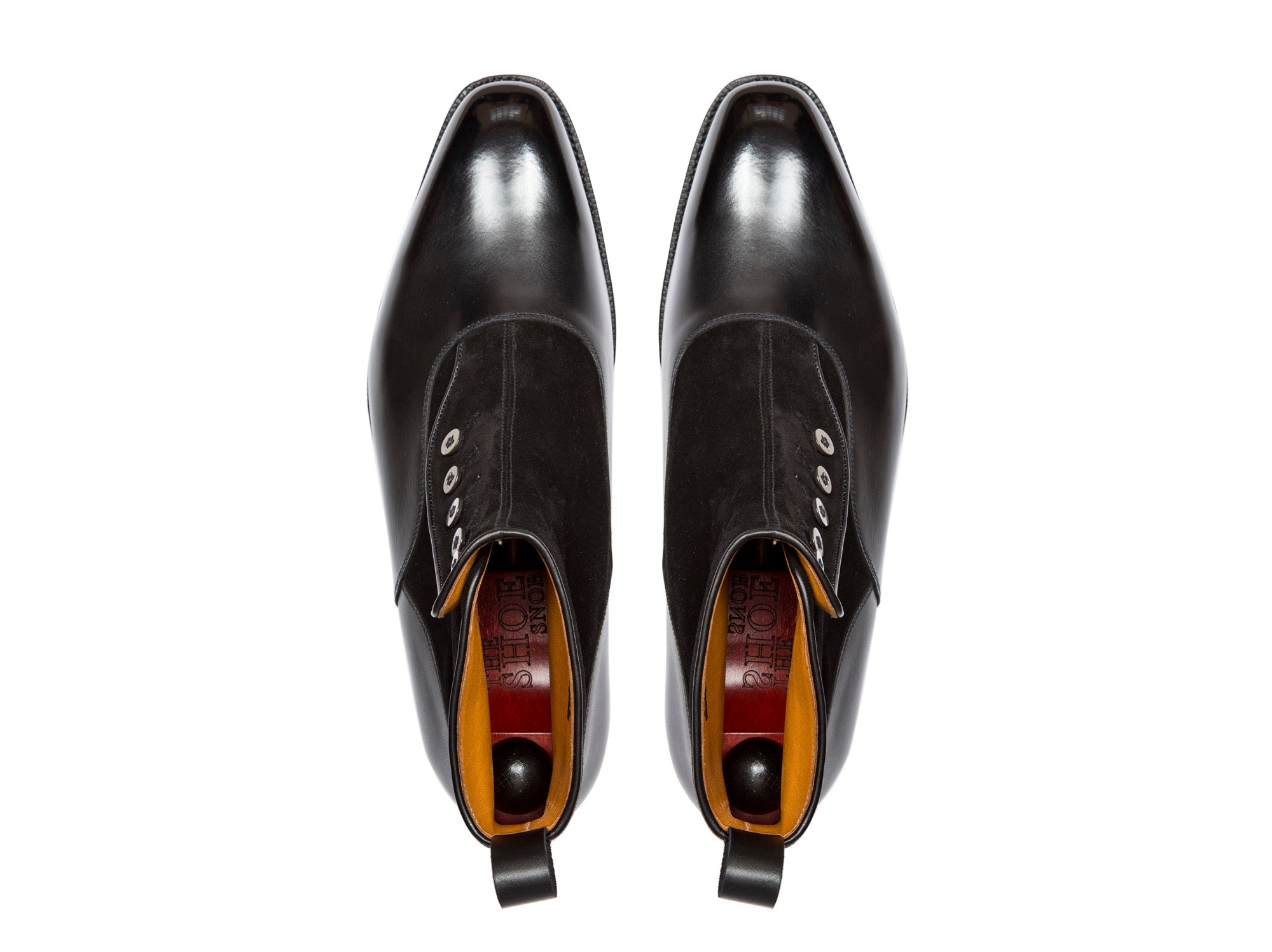 Kenmore - MTO - Black Calf / Black Suede - MGF Last - Single Leather Sole-Made To Order-J.FitzPatrick Footwear
