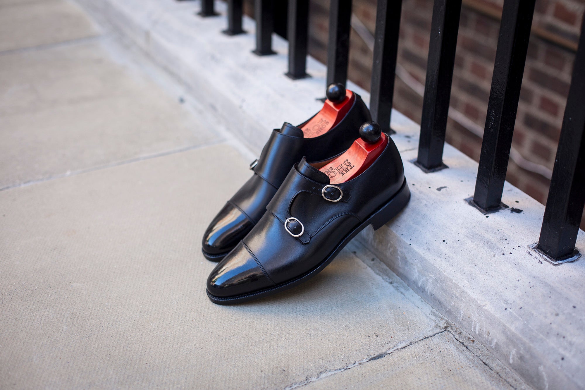 Kent - MTO - Black Calf-Made To Order Double Monkstrap Cap Toe-J.FitzPatrick Footwear