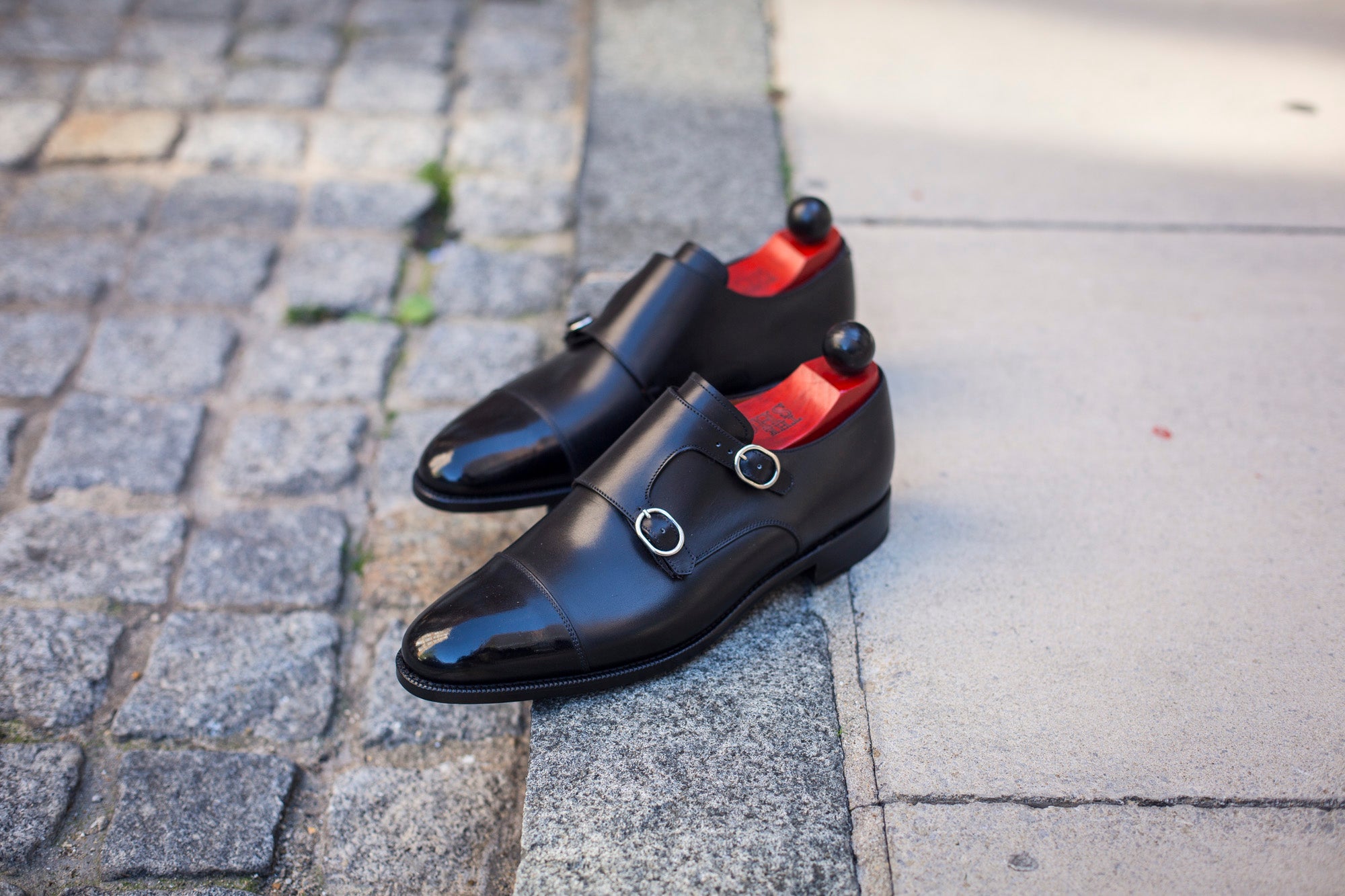 Kent - MTO - Black Calf-Made To Order Double Monkstrap Cap Toe-J.FitzPatrick Footwear